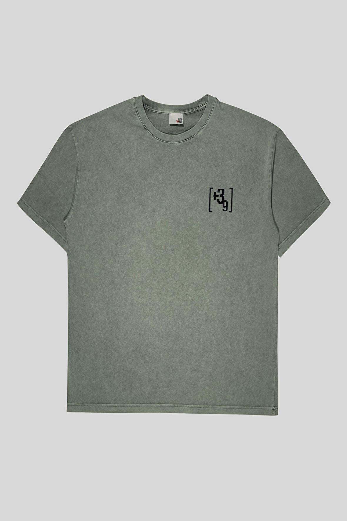Bisiklet Yaka Arkası Enjeksiyon Baskı %100 Pamuk Oversize Erkek T-shirt