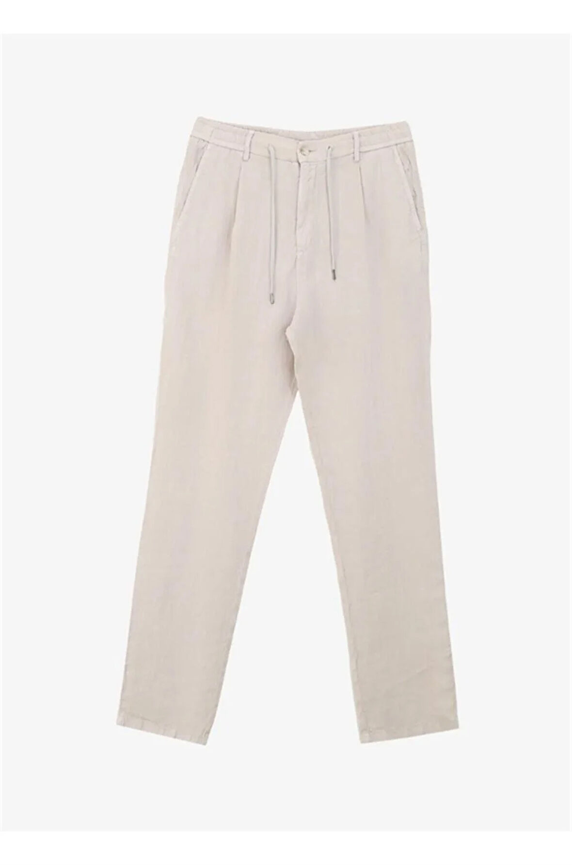 Arkası Torba Cepli %100 Keten Regular Erkek Pantolon