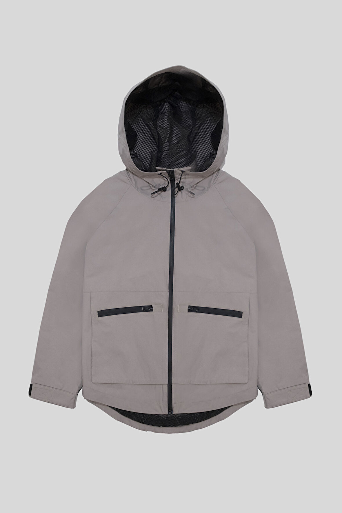 Kapüşon Yaka Oversize Fermuarlı Kadın Mont