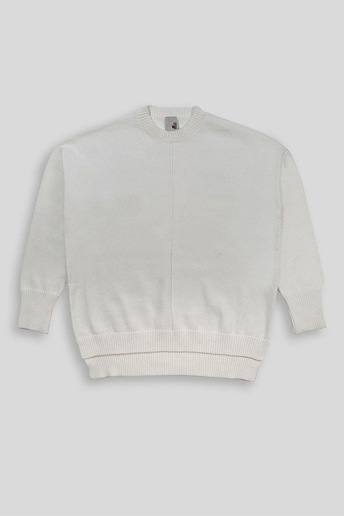 Bisiklet Yaka Yırtmaçlı Kadın Kazak