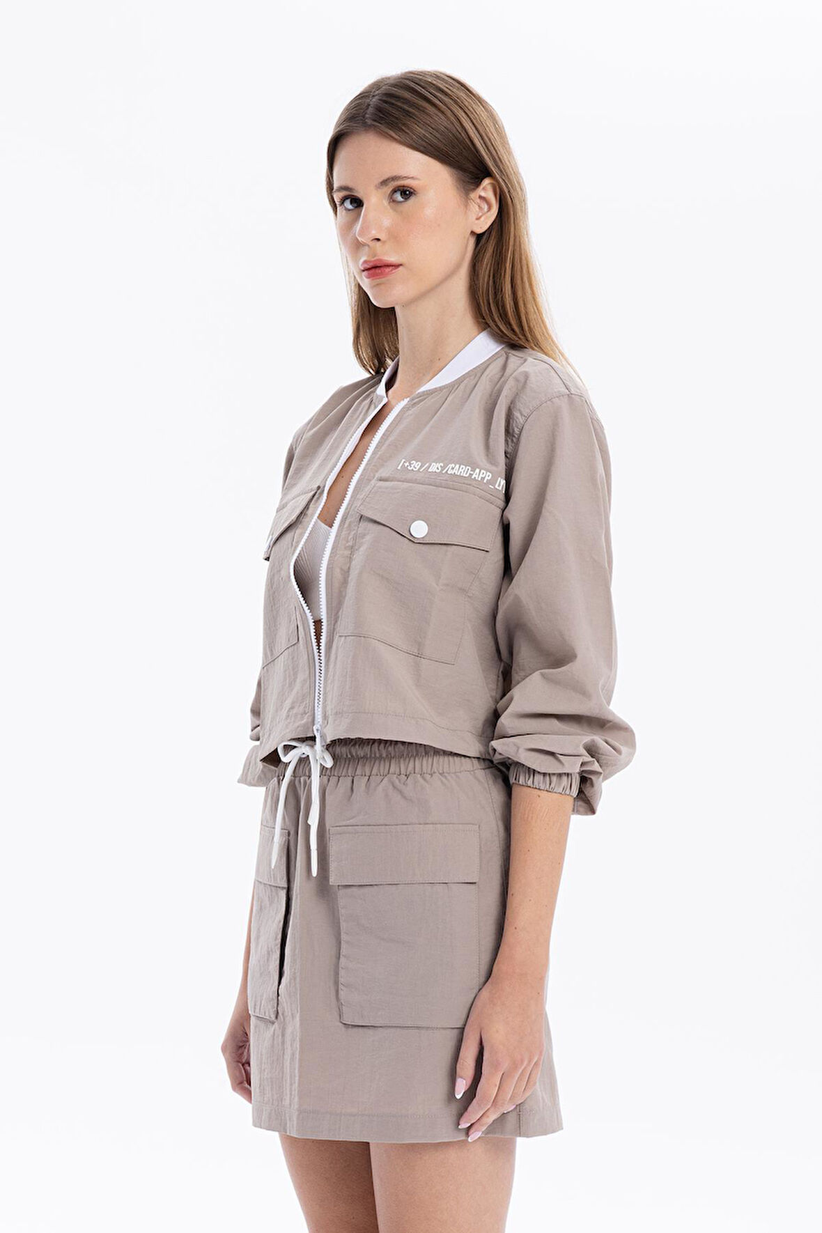 Slim Fit Beli Lastikli Basic Kadın Mini Etek