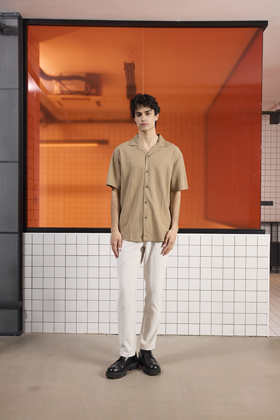 Apaj Yaka Viskon Erkek Gömlek