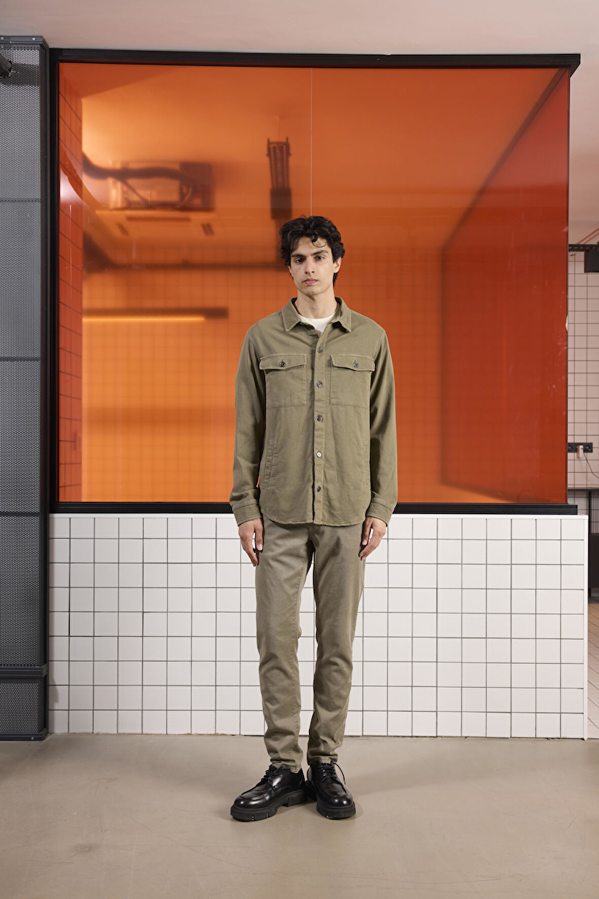 Regular Fit Moleskin Kumaş Erkek Dış Gömlek