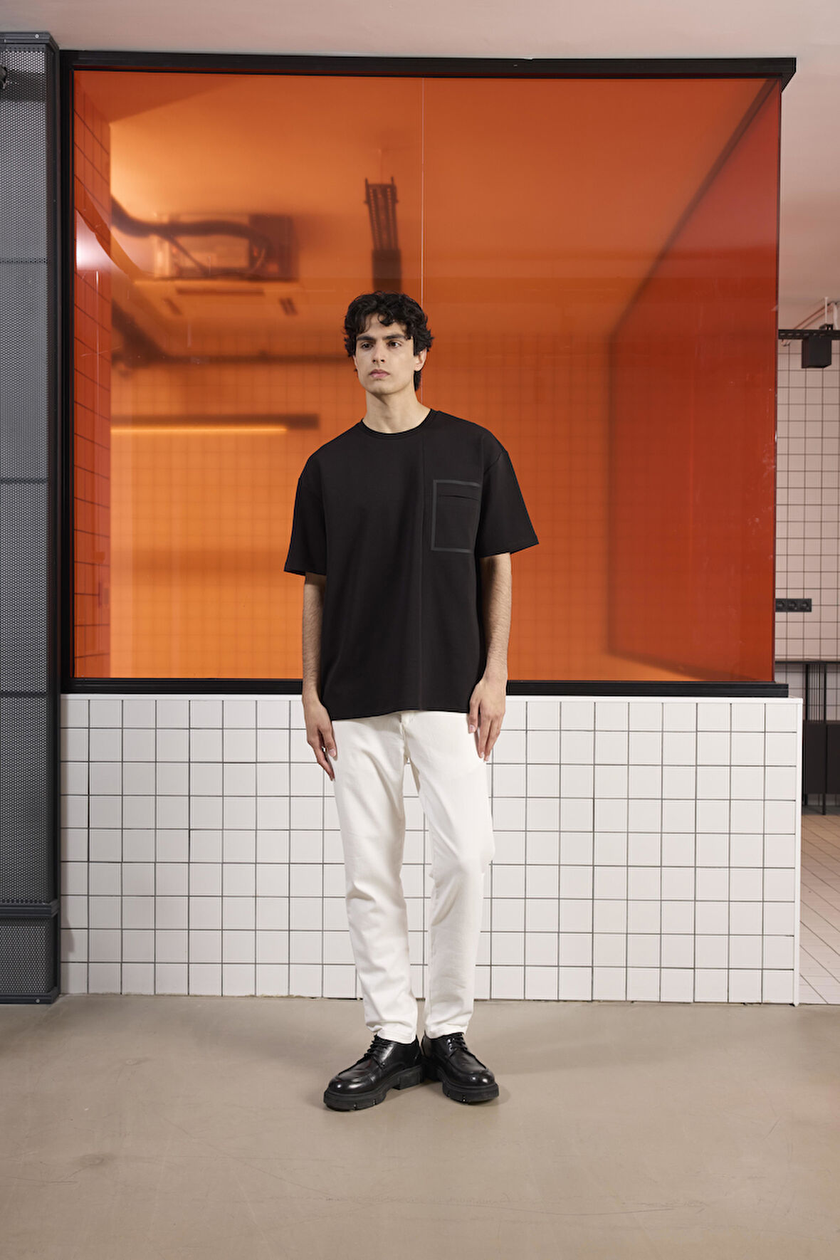 Bisiklet Yaka Oversize Erkek T-shirt