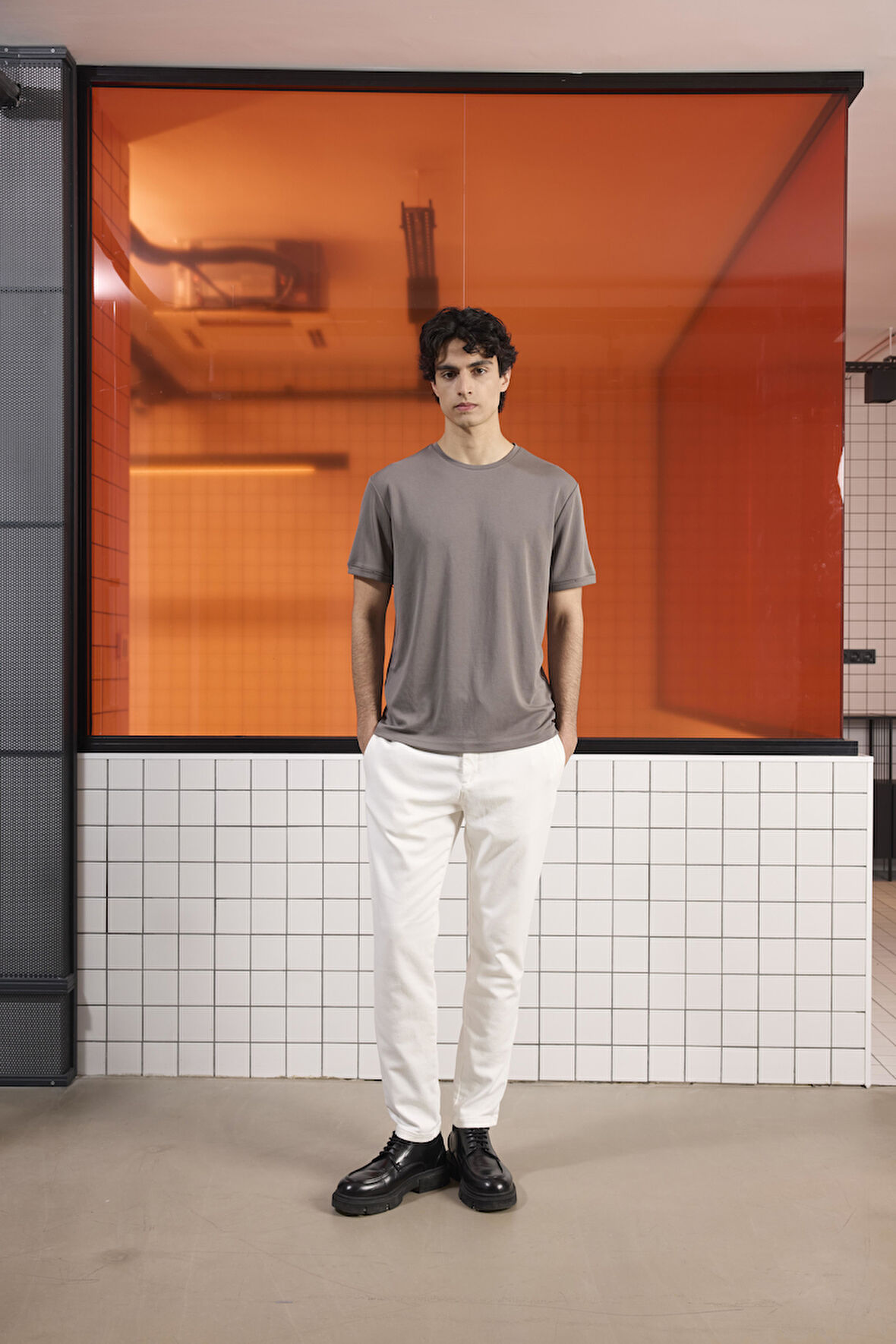 Bisiklet Yaka Kol Ucu Duble Modal Erkek T-shirt