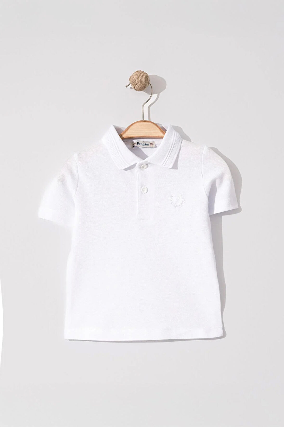 Erkek Çocuk Basic Beyaz Polo Yaka Tshirt 2-5 Yaş
