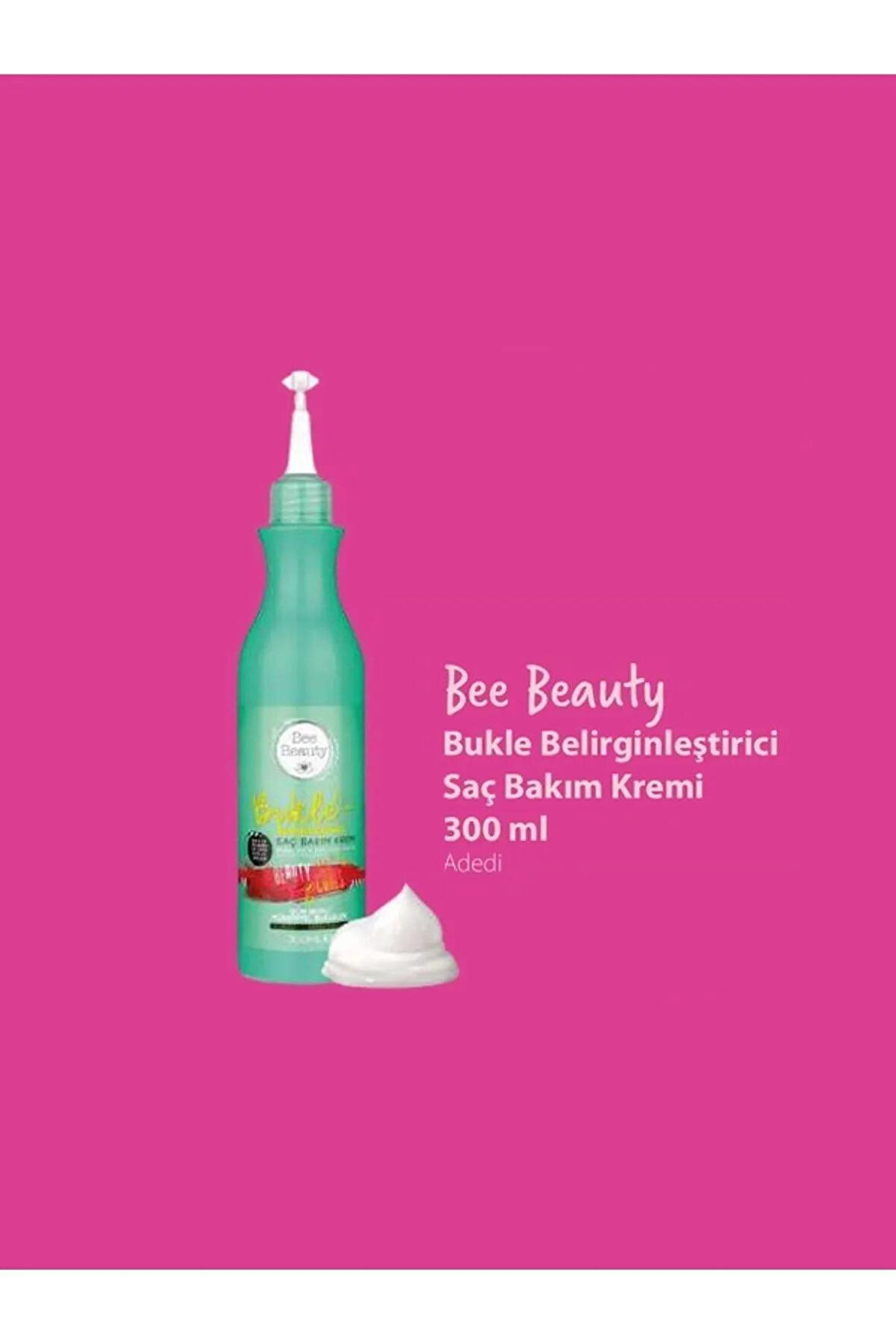 Bee Beauty Bukle Belirginleştirici Saç Bakım Kremi 300 ml 5 Adet Saç Maskesi Hediyeli