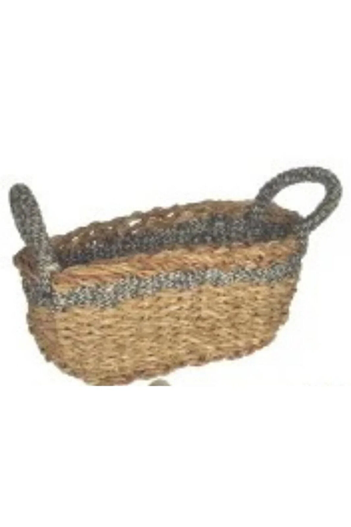 Oval Çok Amaçlı Hasır Örgü Sepet (13x30x13)