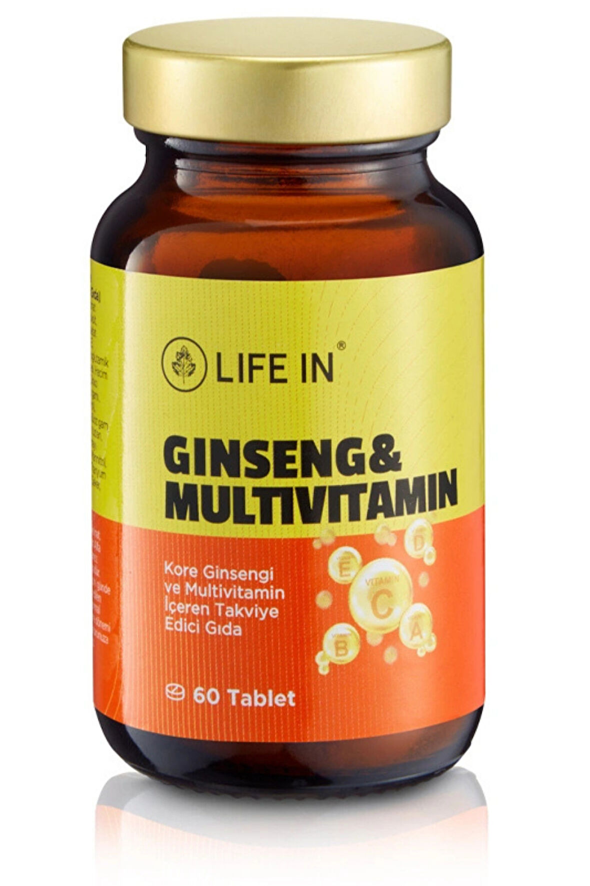 Life In Ginseng & Multivitamin Tablet – Zihinsel ve Fiziksel Enerji Desteği, 60 Tablet