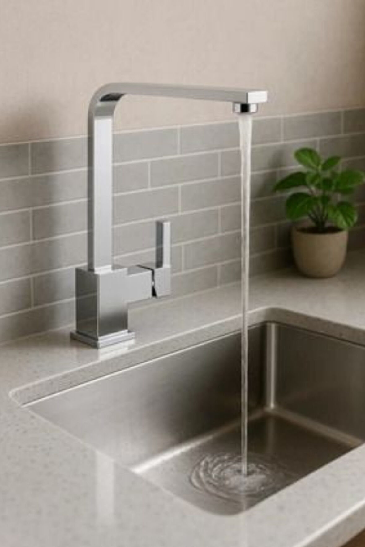 Angled Kuğu Evye Bataryası 10.01.300 – 360° Döner Borulu, Şık ve Ergonomik Mutfak Musluğu | Parlak Krom Kaplama, Dayanıklı Gövde