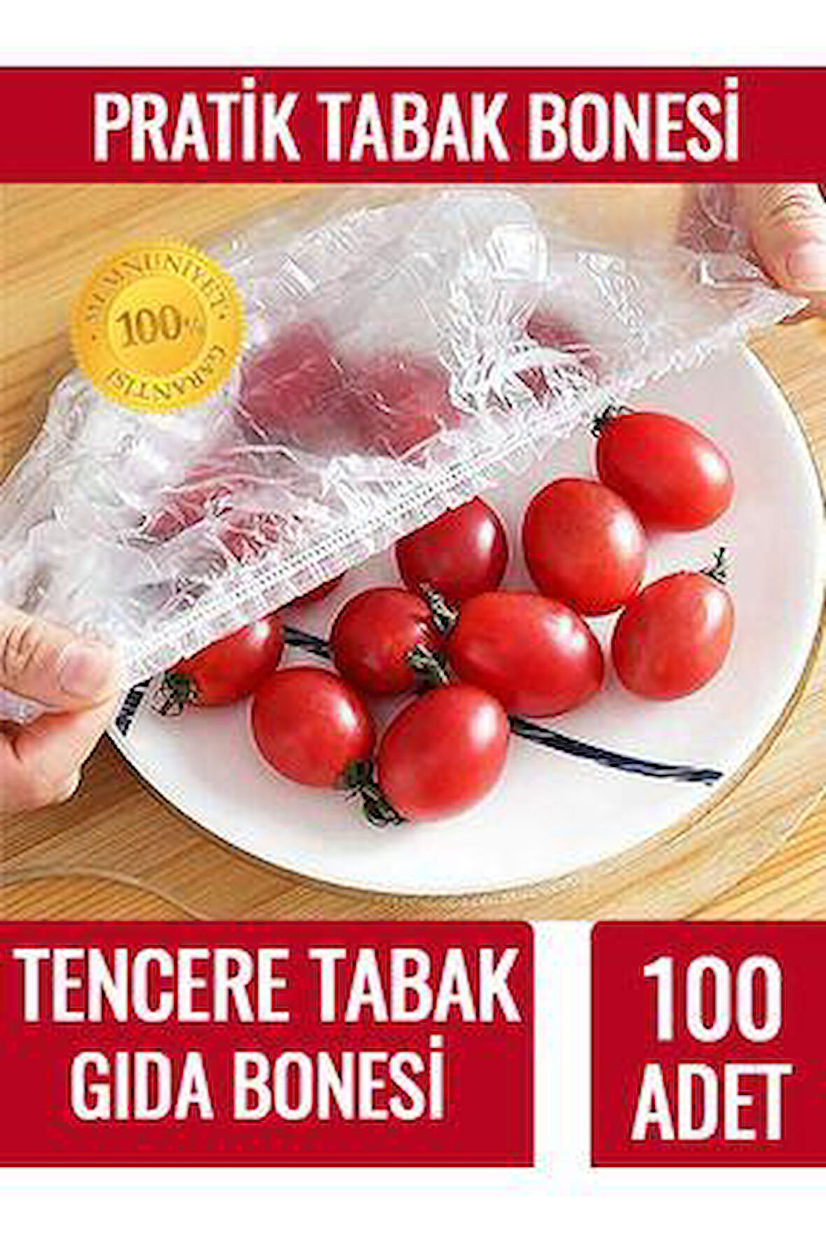 100'lü Esnek Lastikli Gıda Saklama Bonesi – Şeffaf Streç Kapak Seti | Tabak, Kase, Tencere, Meyve & Sebze Koruyucu | BPA İçermez, Sızdırmaz, Hijyenik