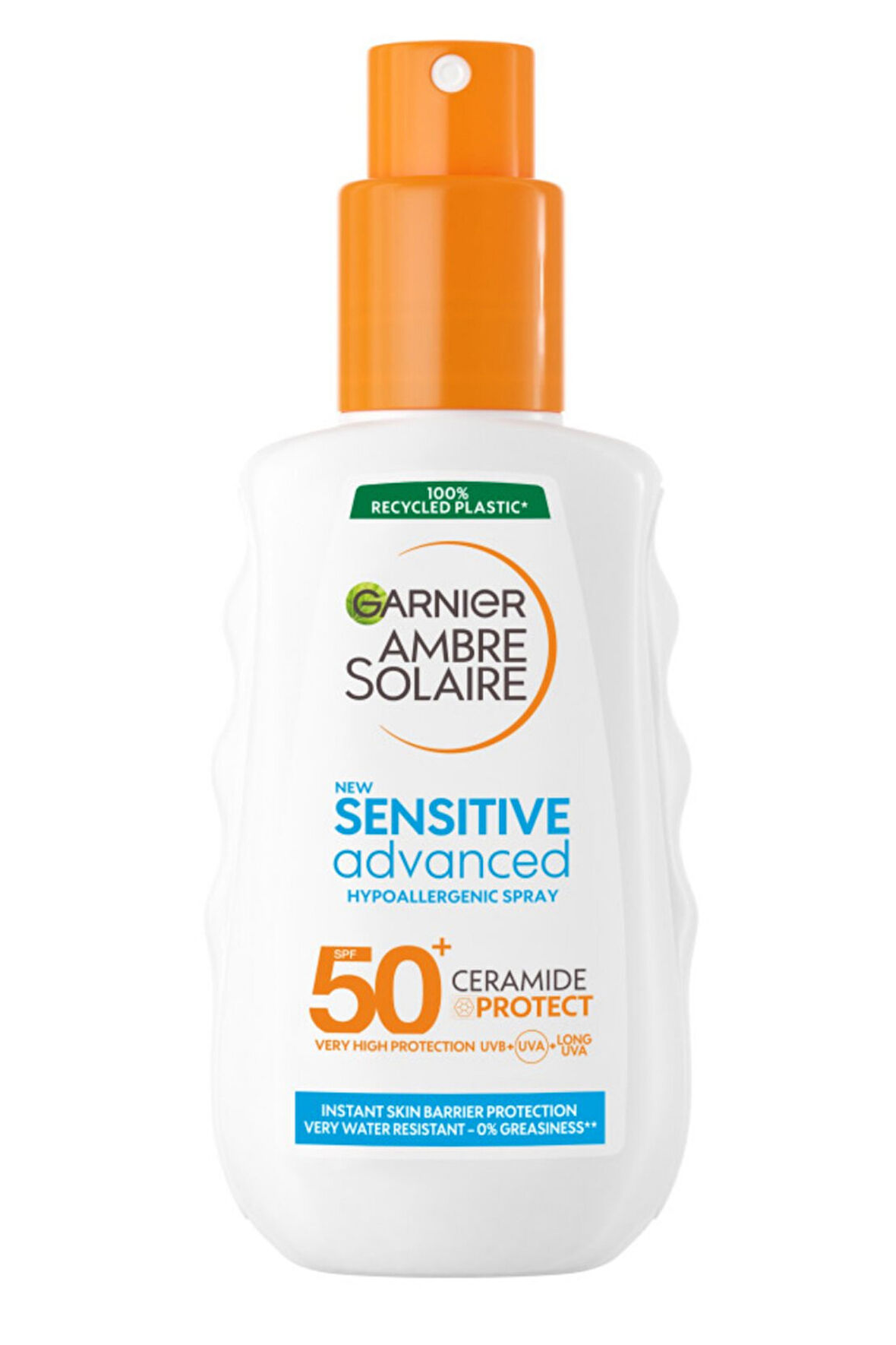 Garnier Ambre Solaire Hipoalerjenik Güneş Spreyi SPF 50+ – 150 ml | Hassas Ciltler İçin Yüksek Koruma, Parfümsüz, Suya Dayanıklı