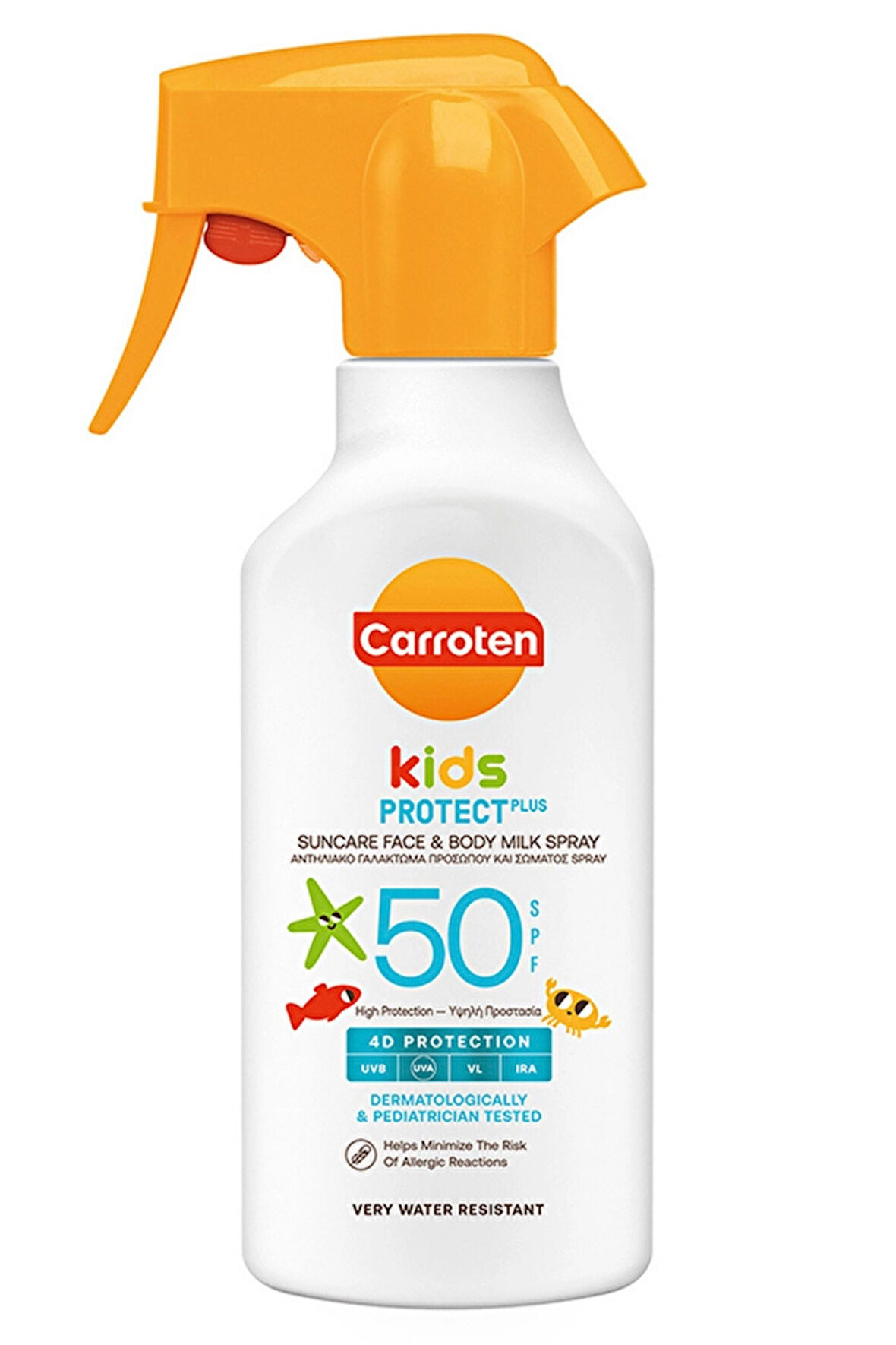 Carroten Kids SPF 50 Çocuk Güneş Spreyi – Yüksek Koruma, Yüz & Vücut İçin, 270 ml