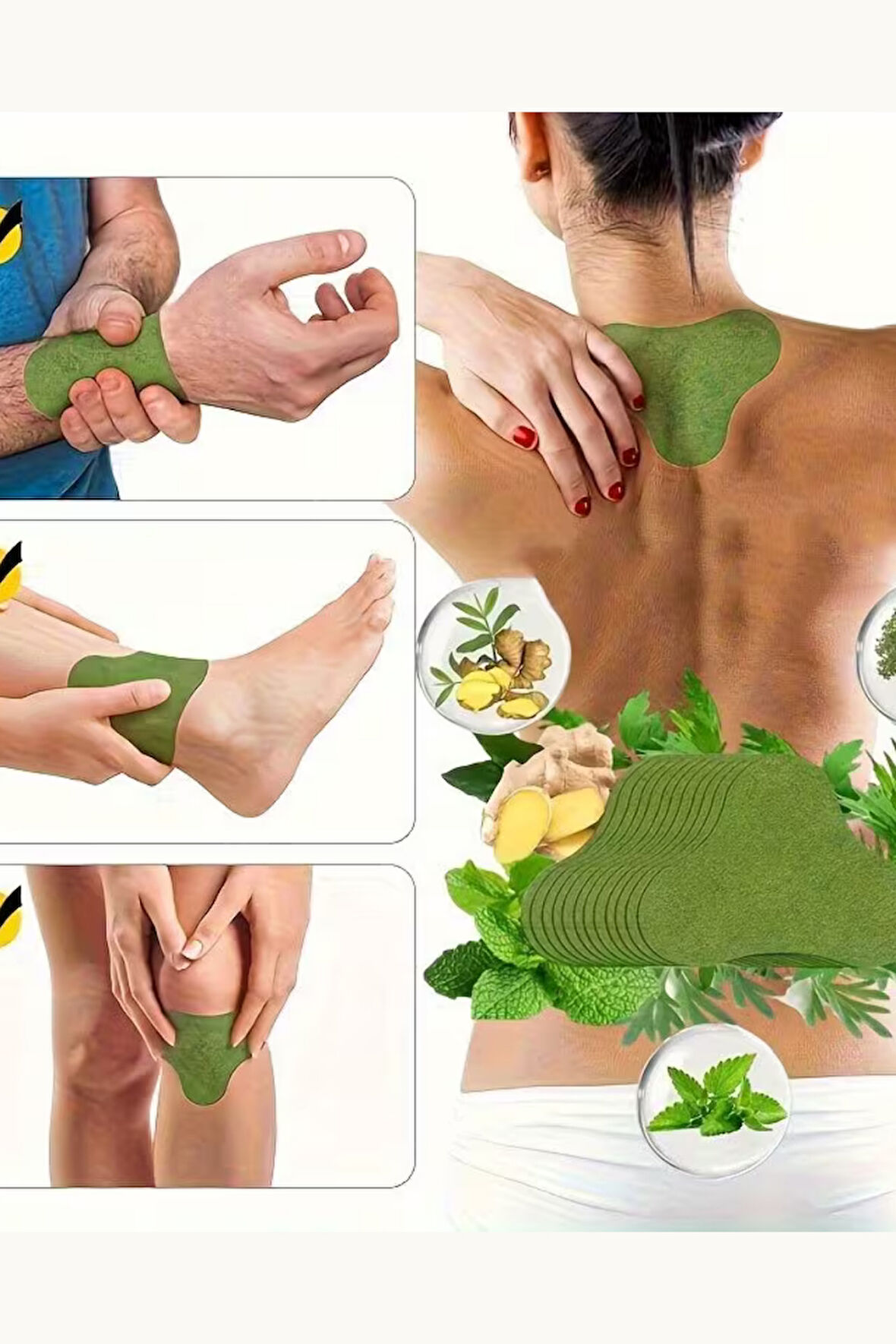 Boyun, Ayaklar ve Dizler için 2 Adet Artemisia Kendinden Isıtan Yama | Ev Kullanımı İçin Sıcaklık | Omuzlar için Taşınabilir Konfor | İdeal Hediye