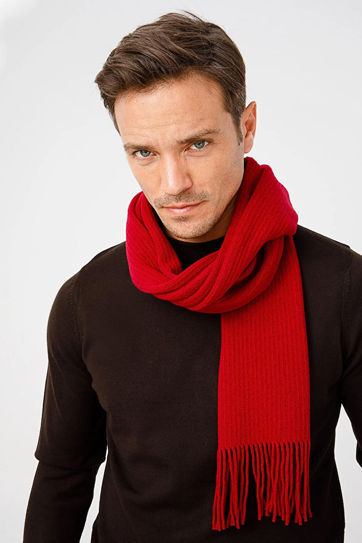 Erkek Düz Yün Kaşkol V.Çürüğü