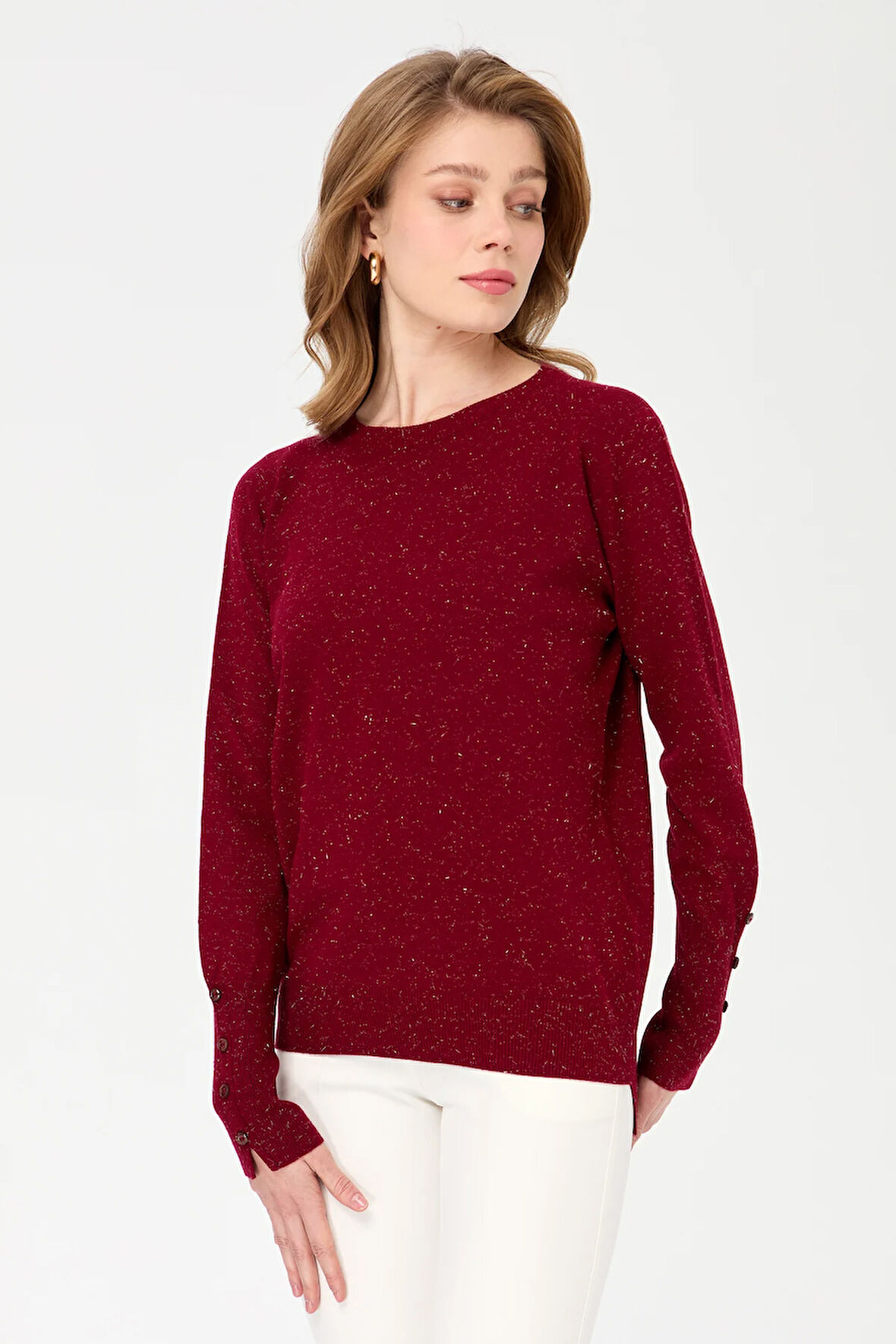 Kadın Sıfır Yaka Dikişsiz Önü Kısa Arkası Uzun Bluz V.Çürüğü