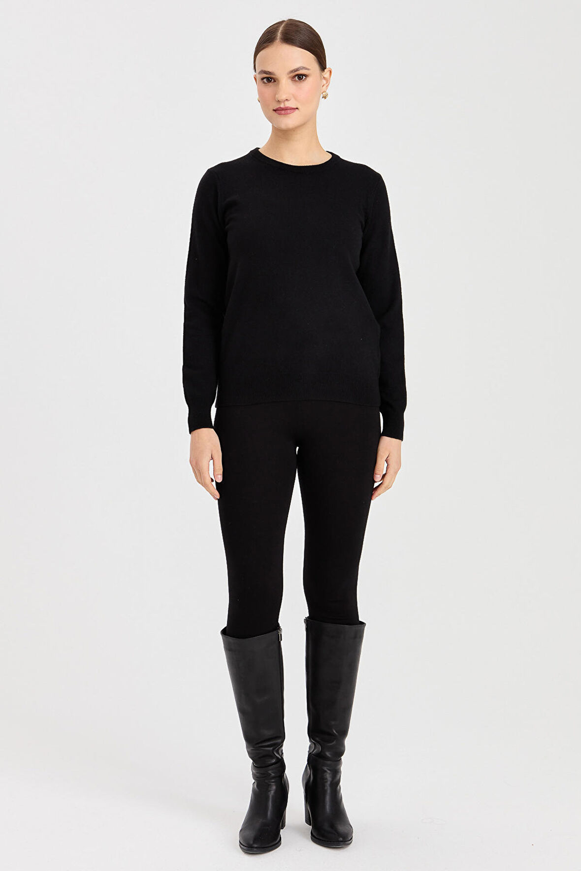 Kadın Klasik Kadın Bluz Siyah