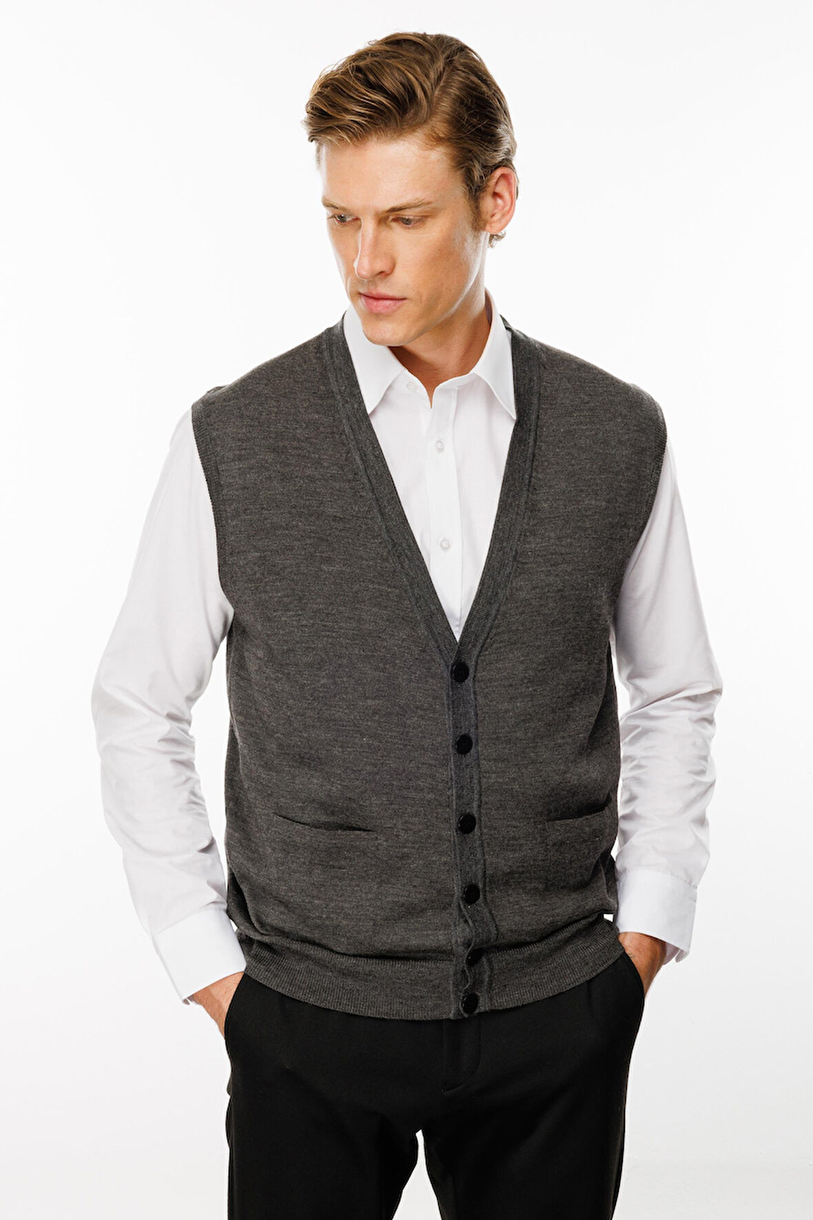 Erkek Cepli Yelek K.Füme