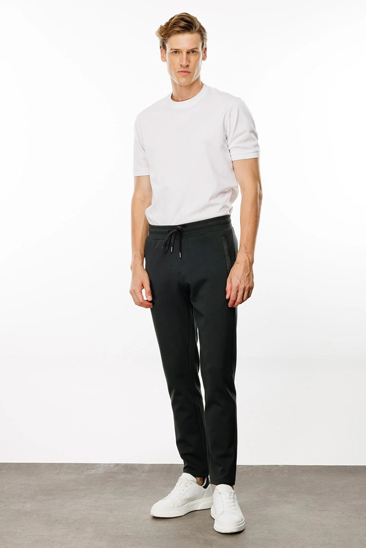 Erkek Cebi Kapitone Eşofman Altı Haki