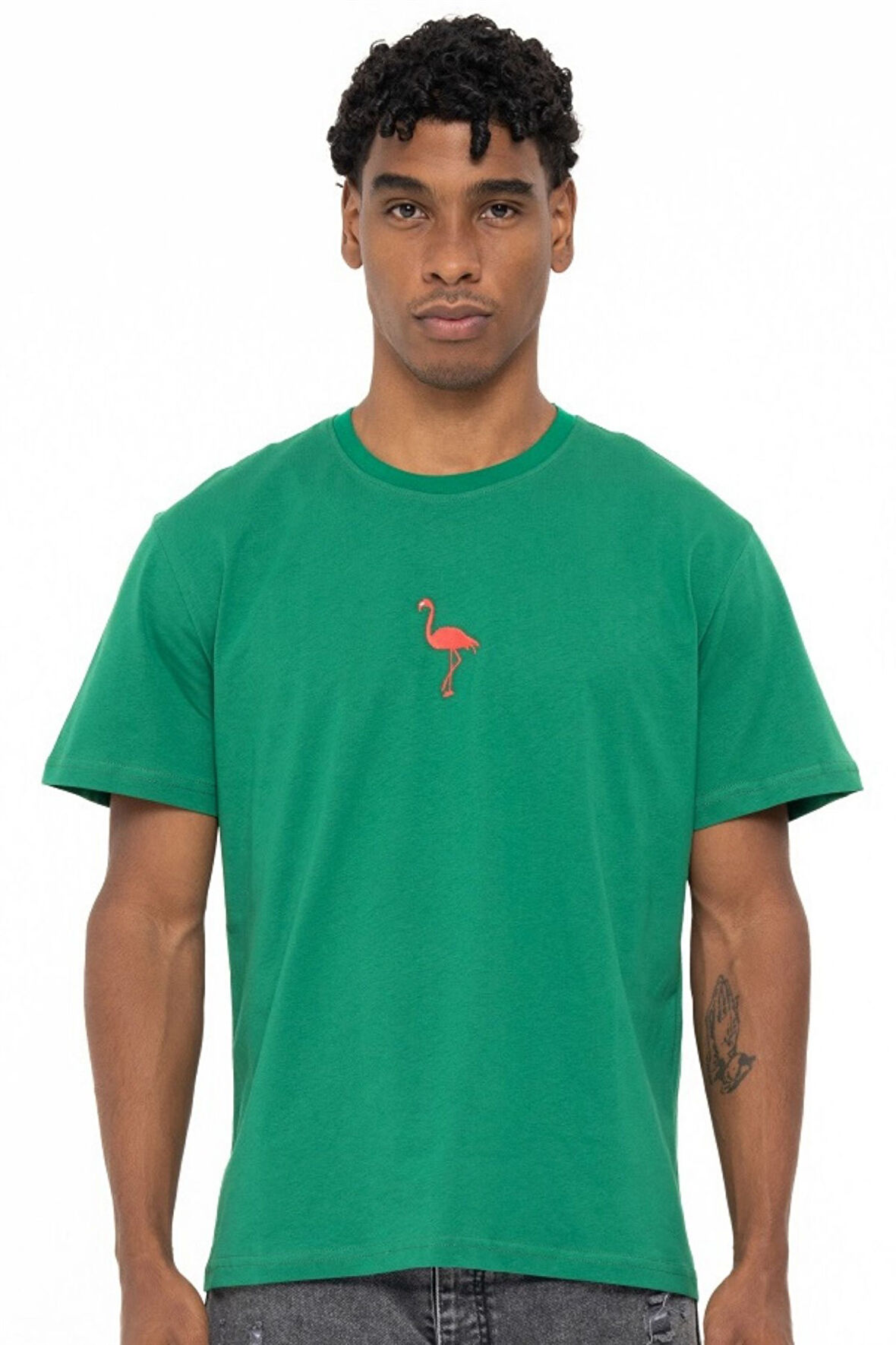 FLAMINGO T-SHIRT GREEN