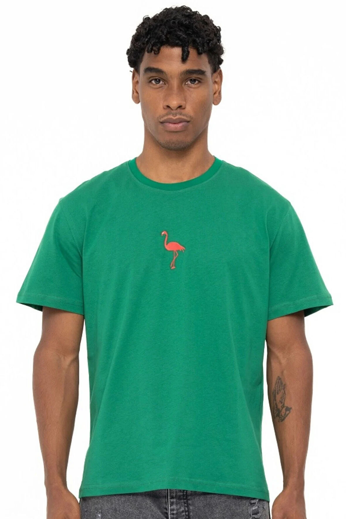FLAMINGO T-SHIRT GREEN