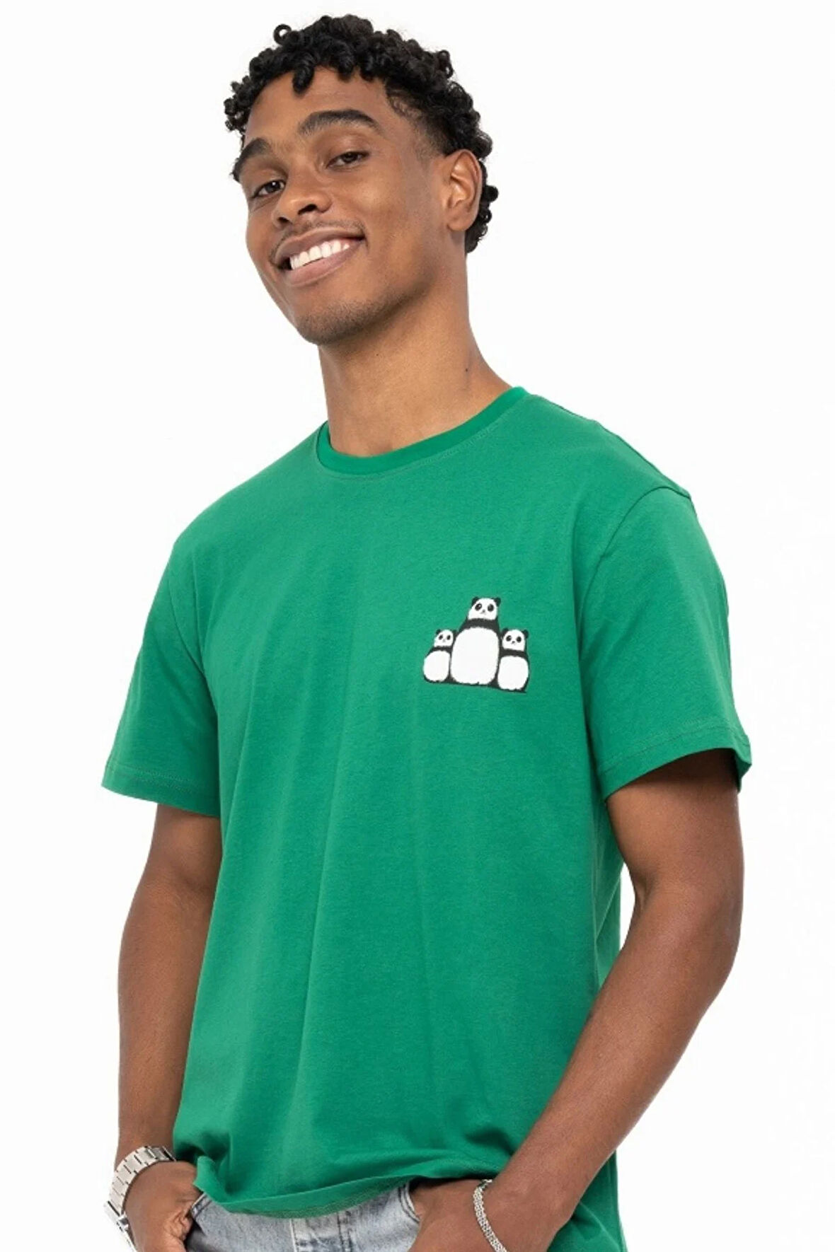 PANDA T-SHIRT GREEN