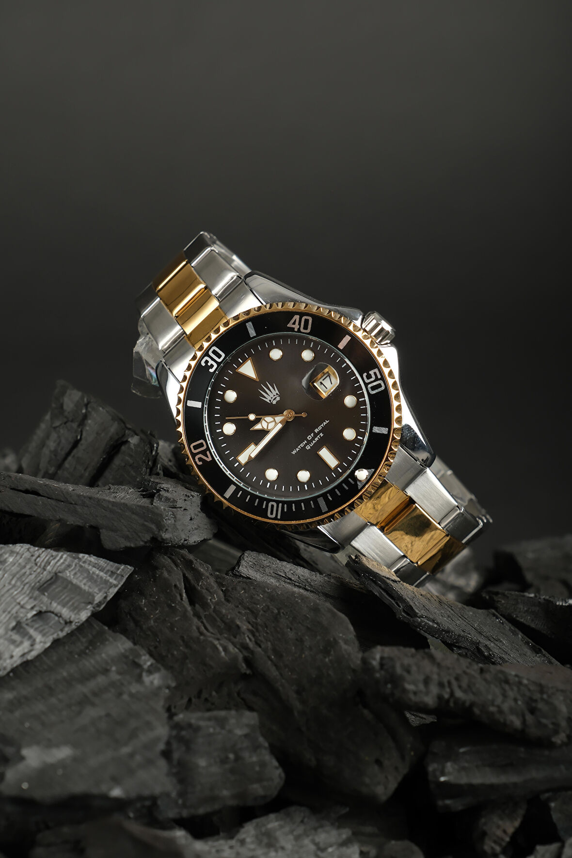 Richard Silver Gold Black Çelik Kol Saati