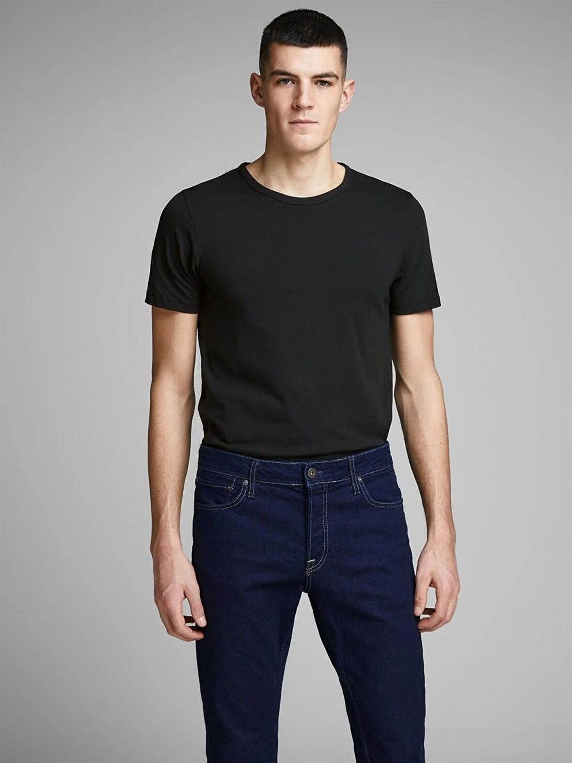 Jack&Jones Jjebasic O-Neck Tee S/S Noos Erkek T-Shirt-12058529