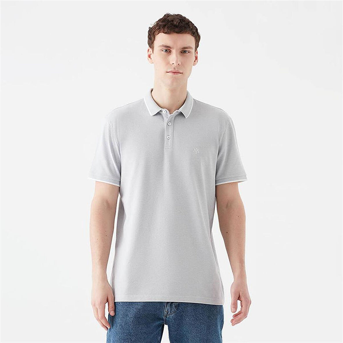 Mavi Polo Tişört Soluk Gri Erkek 065900-34019