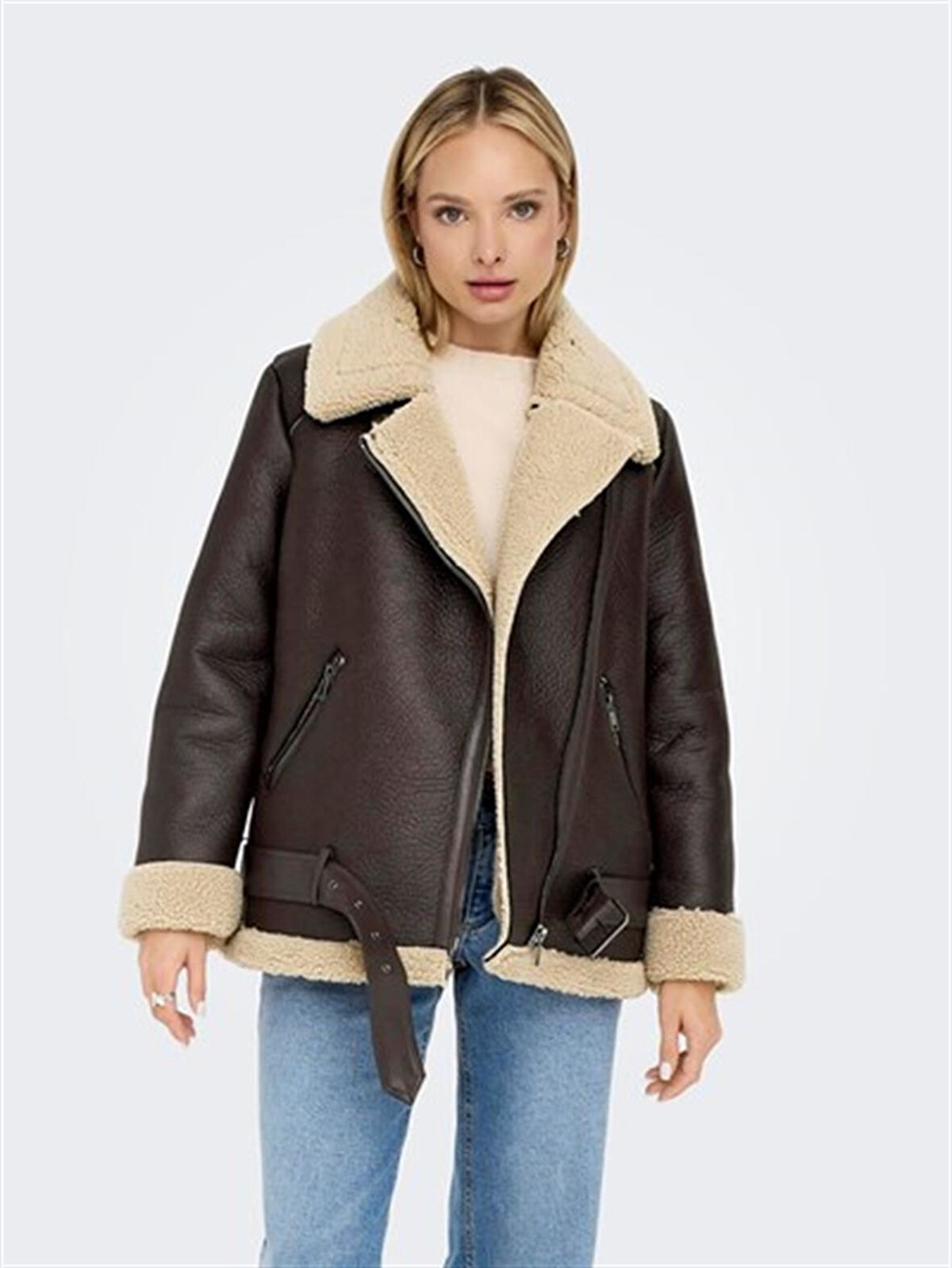 Only Onlnewlıs Faux Leather Avıator Cc Otw Kadın Mont 15300262