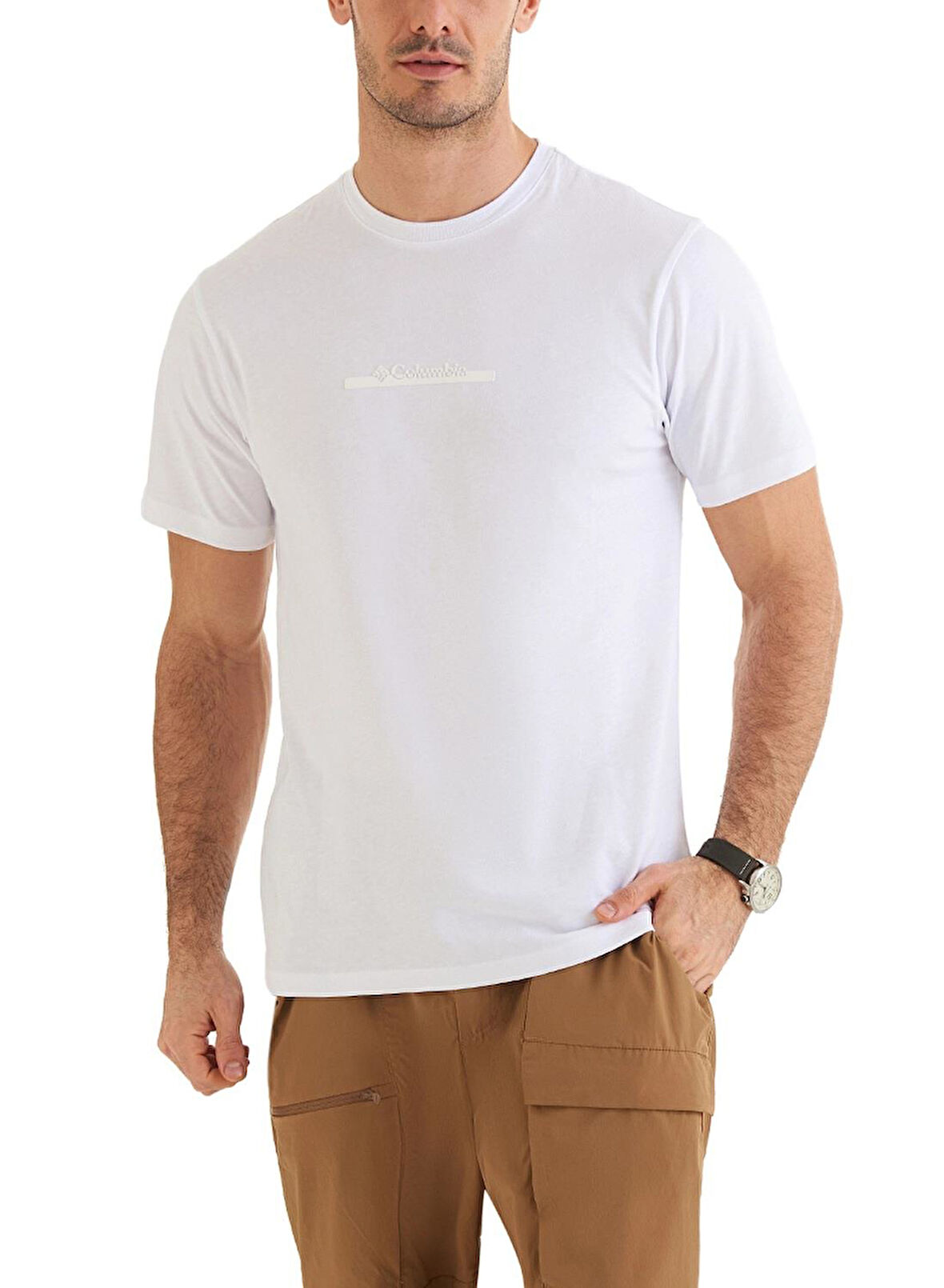 Columbia Csc M Bar Splıt Graphıc Ss Tee Kısa Kollu Erkek T-Shirt CS0121_100