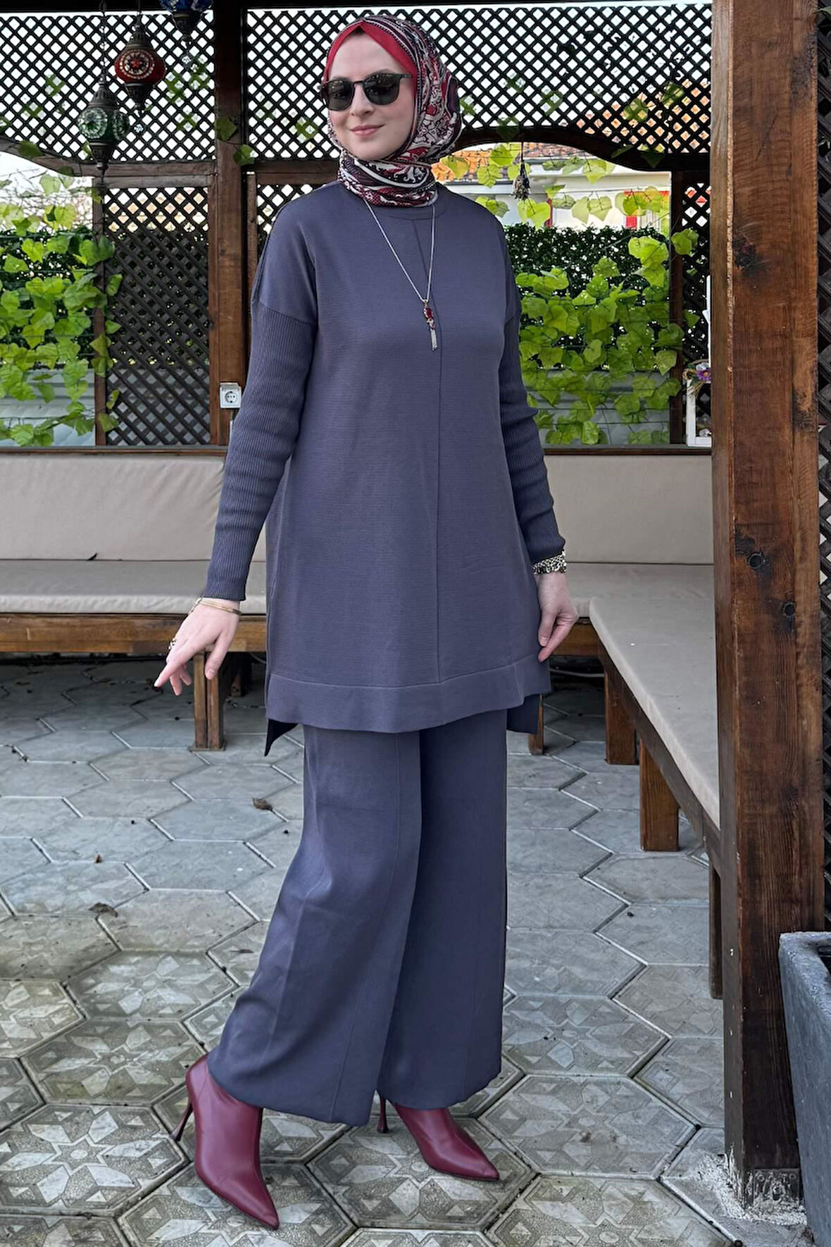 Elfida Triko Takım Antrasit