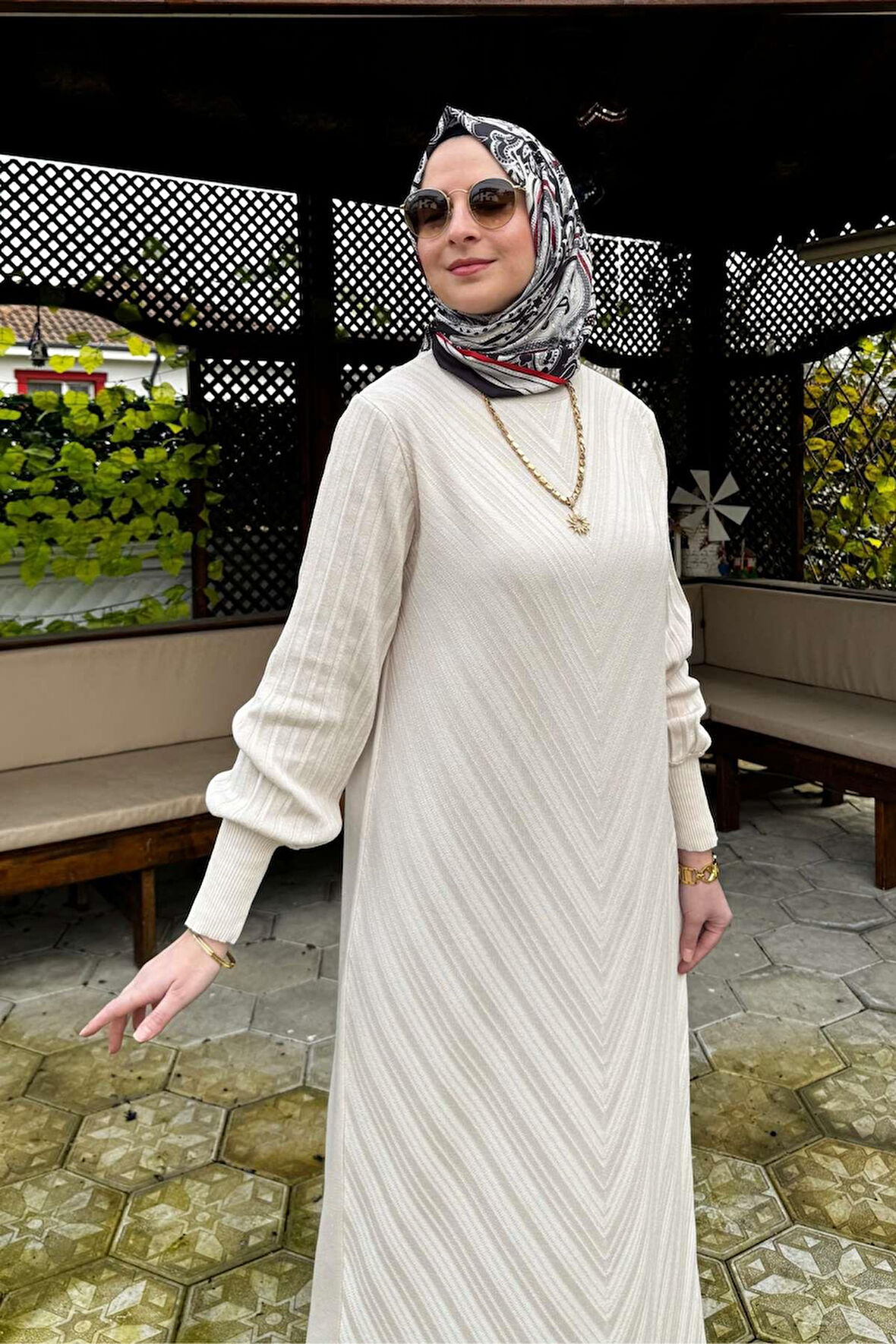 Yağmur Triko Elbise Taş