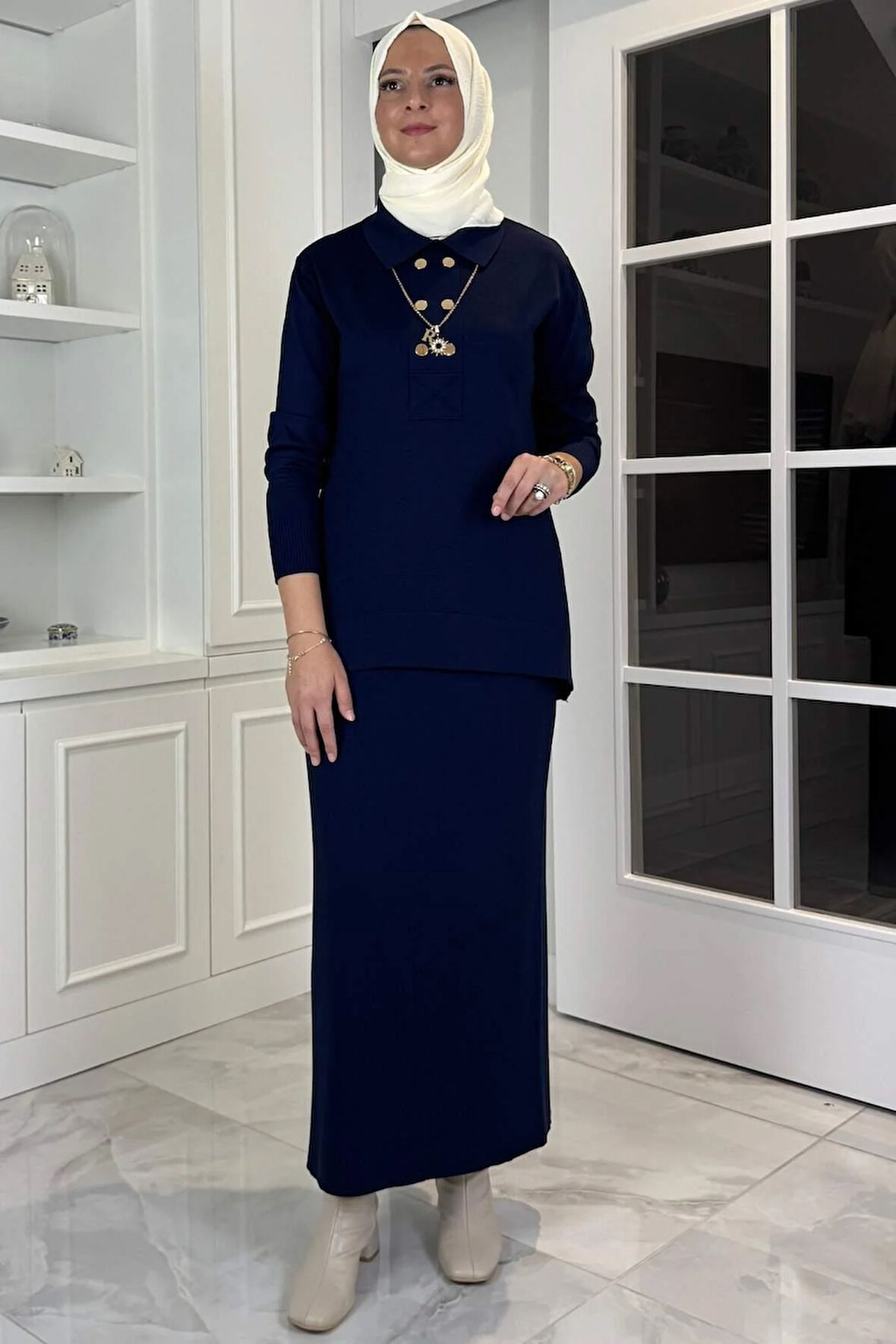 Sare Triko Takım Lacivert