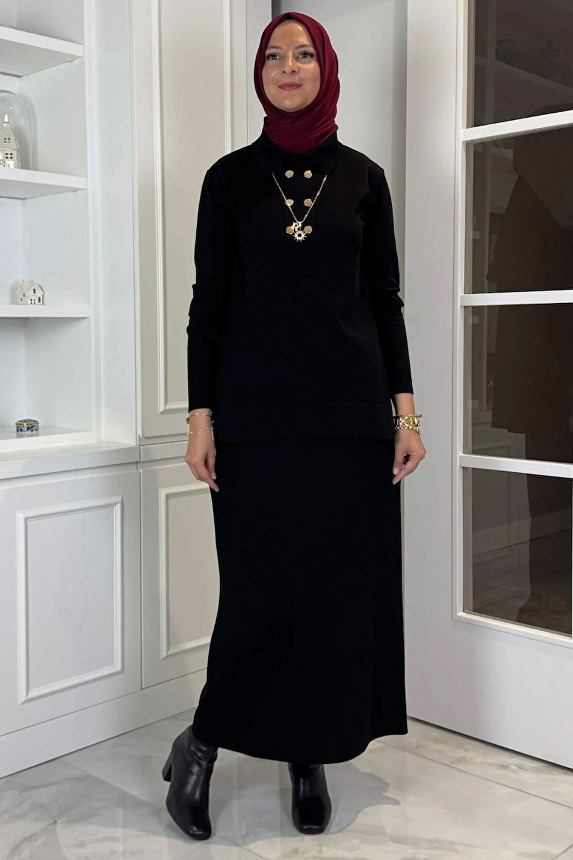 Sare Triko Takım Siyah
