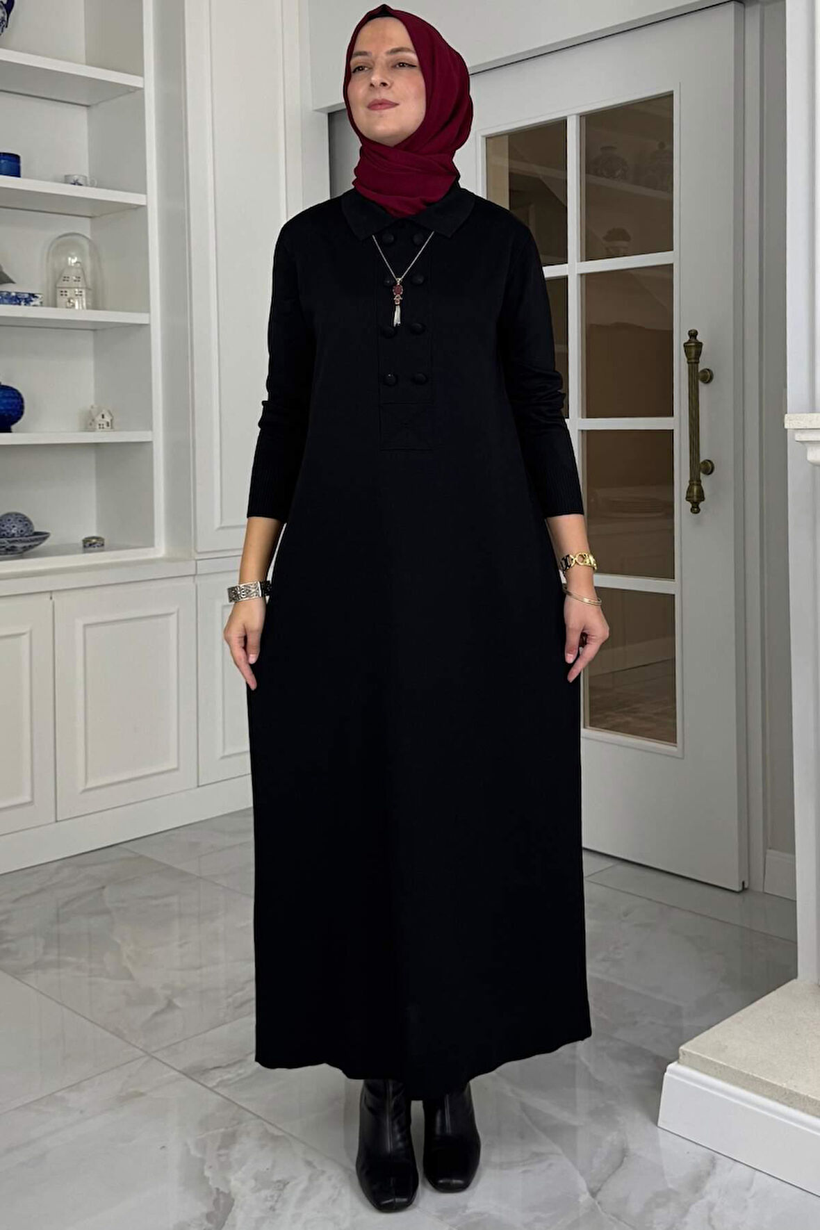 Laçin Triko Elbise Siyah