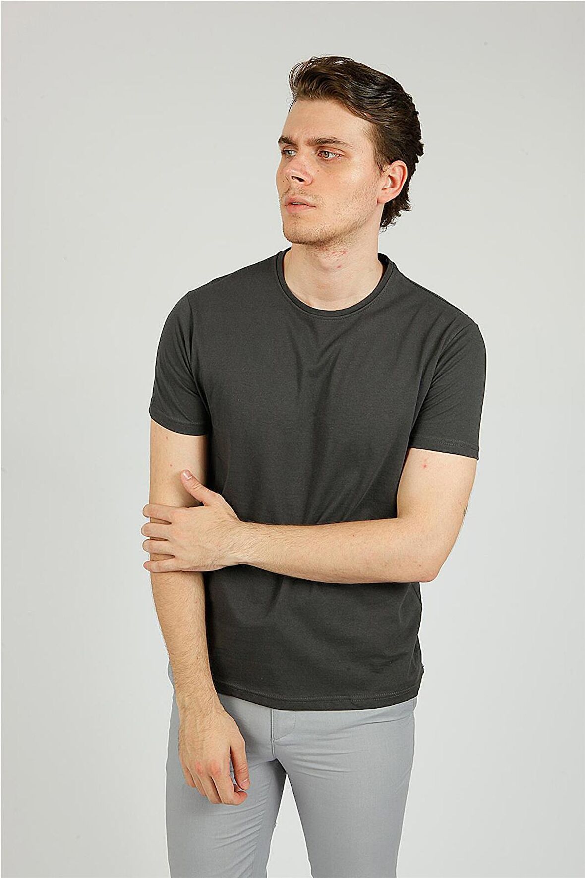 Uki Antrasit Comfort Fit Pamuk Polo Yaka T-Shirt