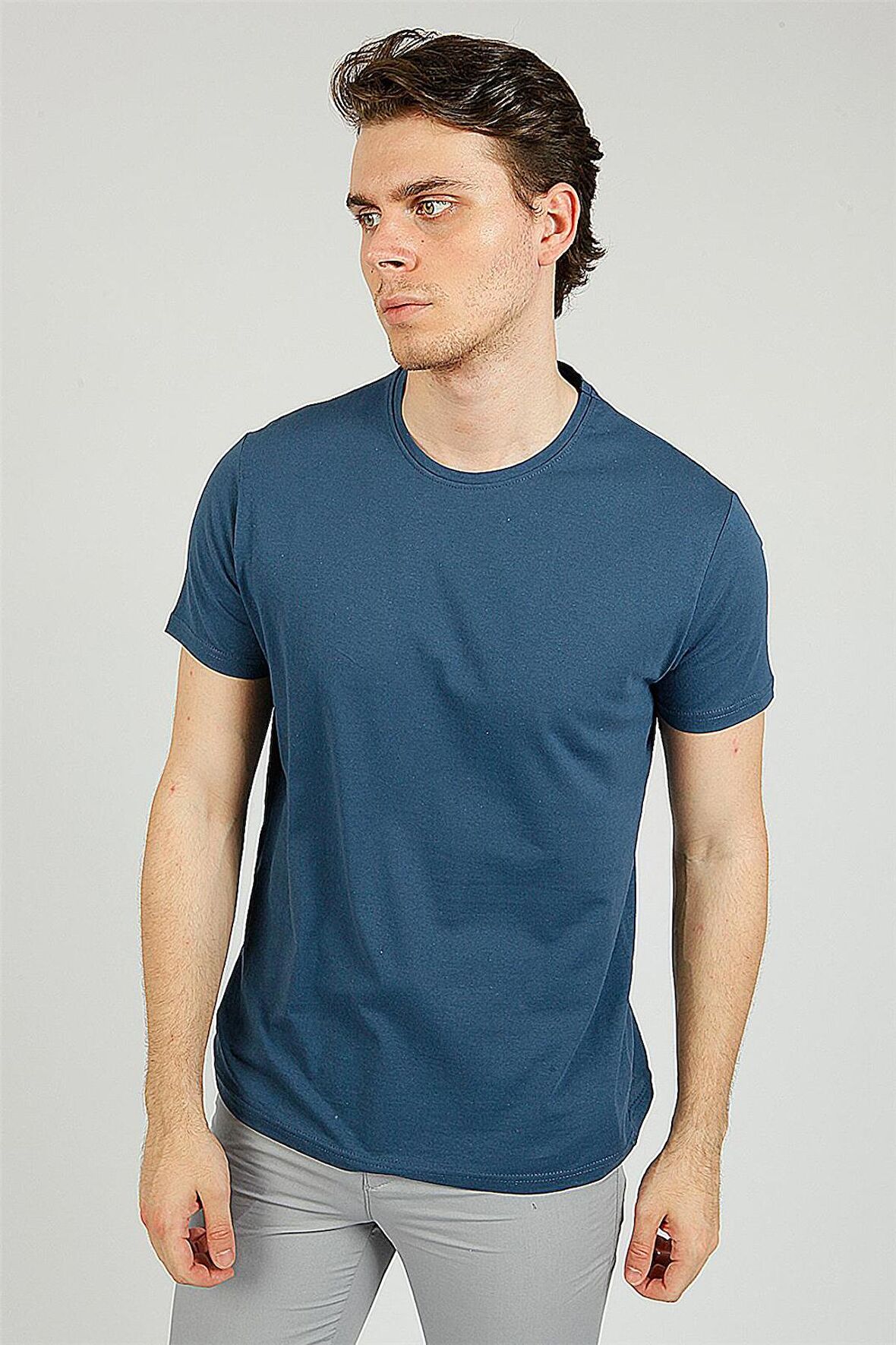 Uki İndigo Comfort Fit Pamuk Polo Yaka T-Shirt