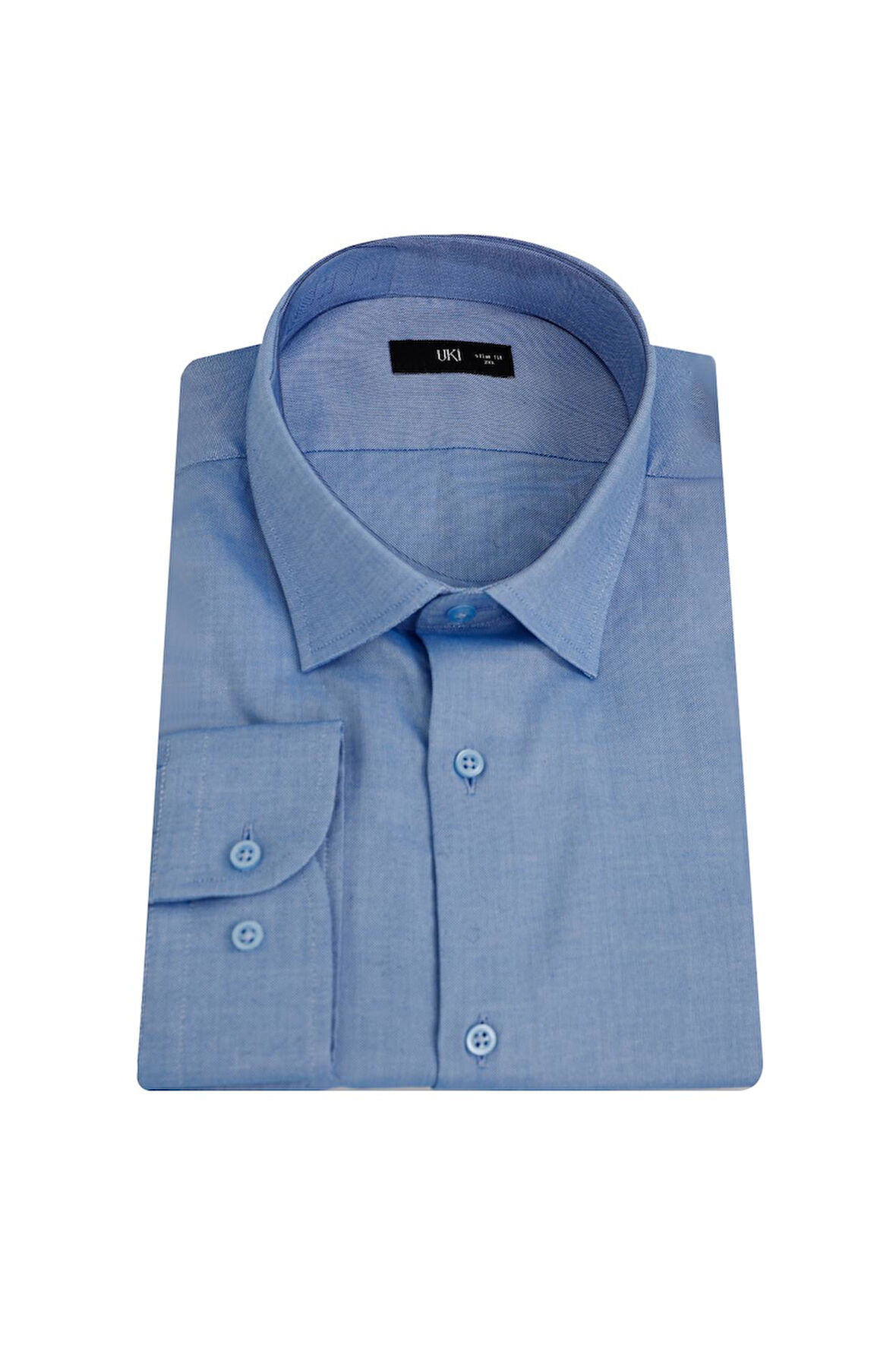 Uki Mavi Slim Fit Uzun Kol Oxford Klasik Gömlek