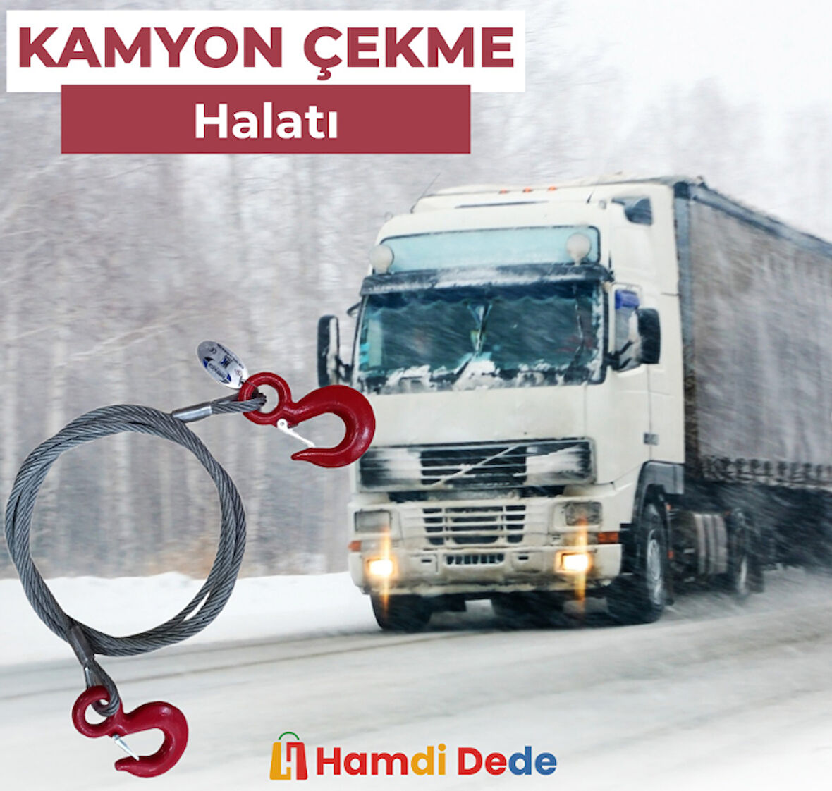 5MT KAMYON ÇEKME HALATI (12MM  6X19 HALAT)