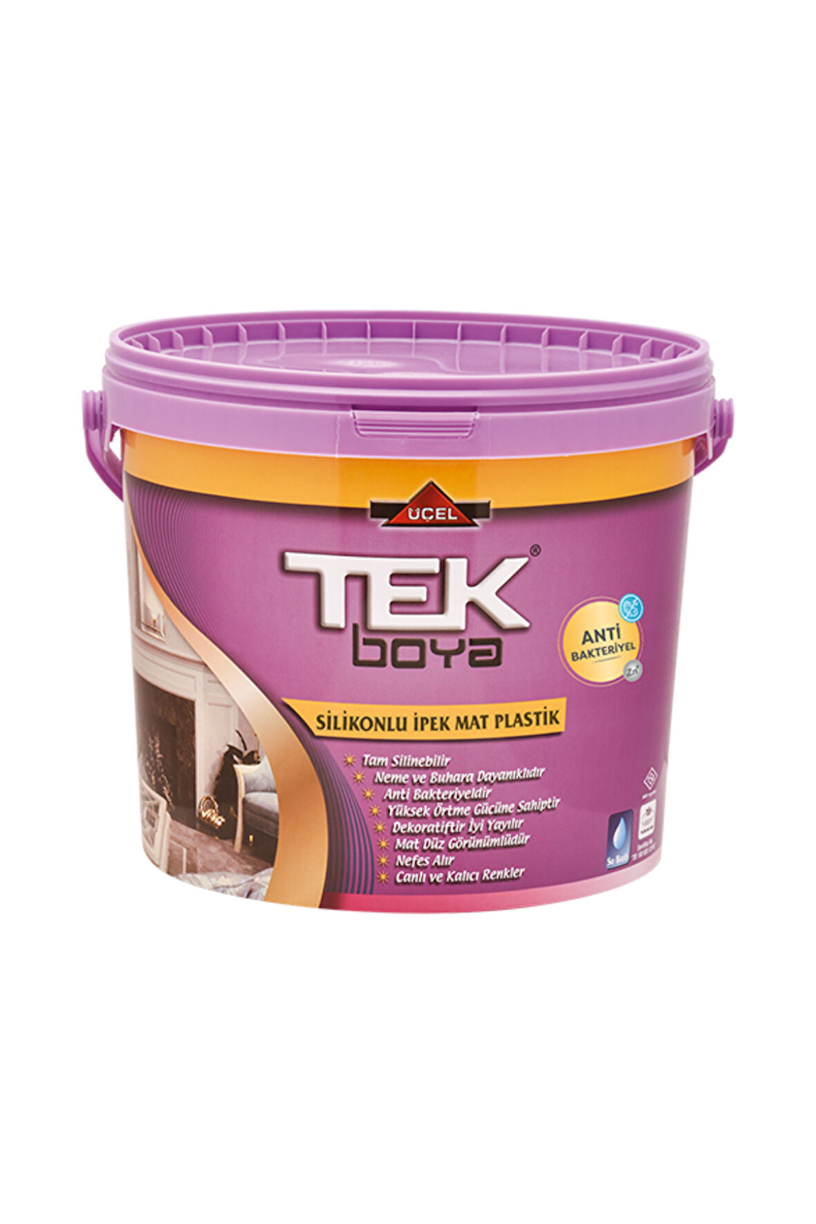 TEK SİLİKONLU İPEK MAT PLASTİK BOYA ALTIN 7,5Lt