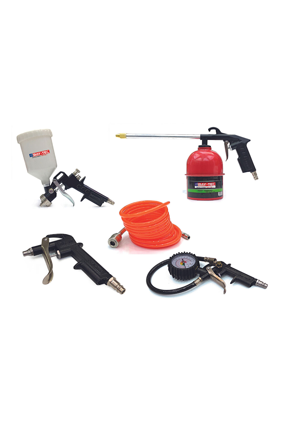 BAY-TEC BOYA VE  HAVA  TABANCASI  SETİ  5LI SET