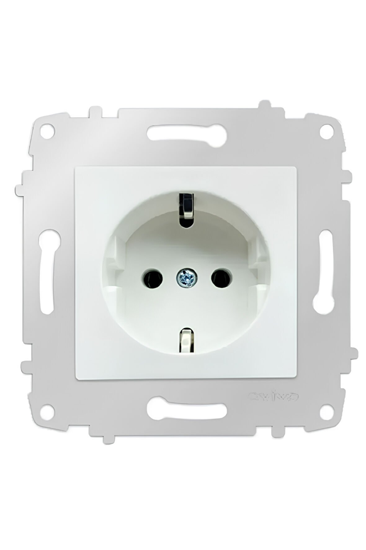 OVİVO BEYAZ TOPRAKLI PRİZ M+K