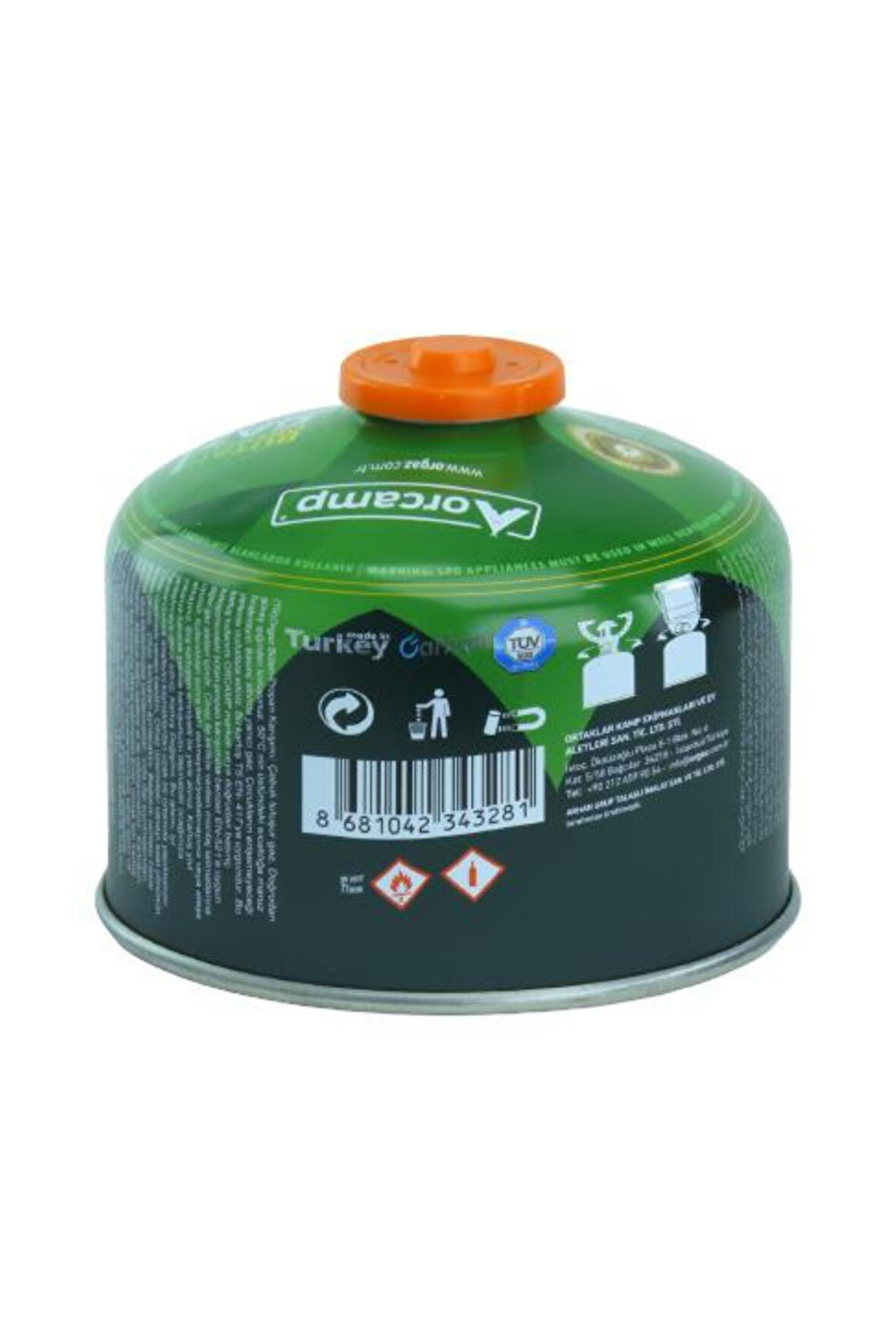 ORCAMP ORGAZ BÜTAN PROPAN GAZ KARTUŞU 230 GR