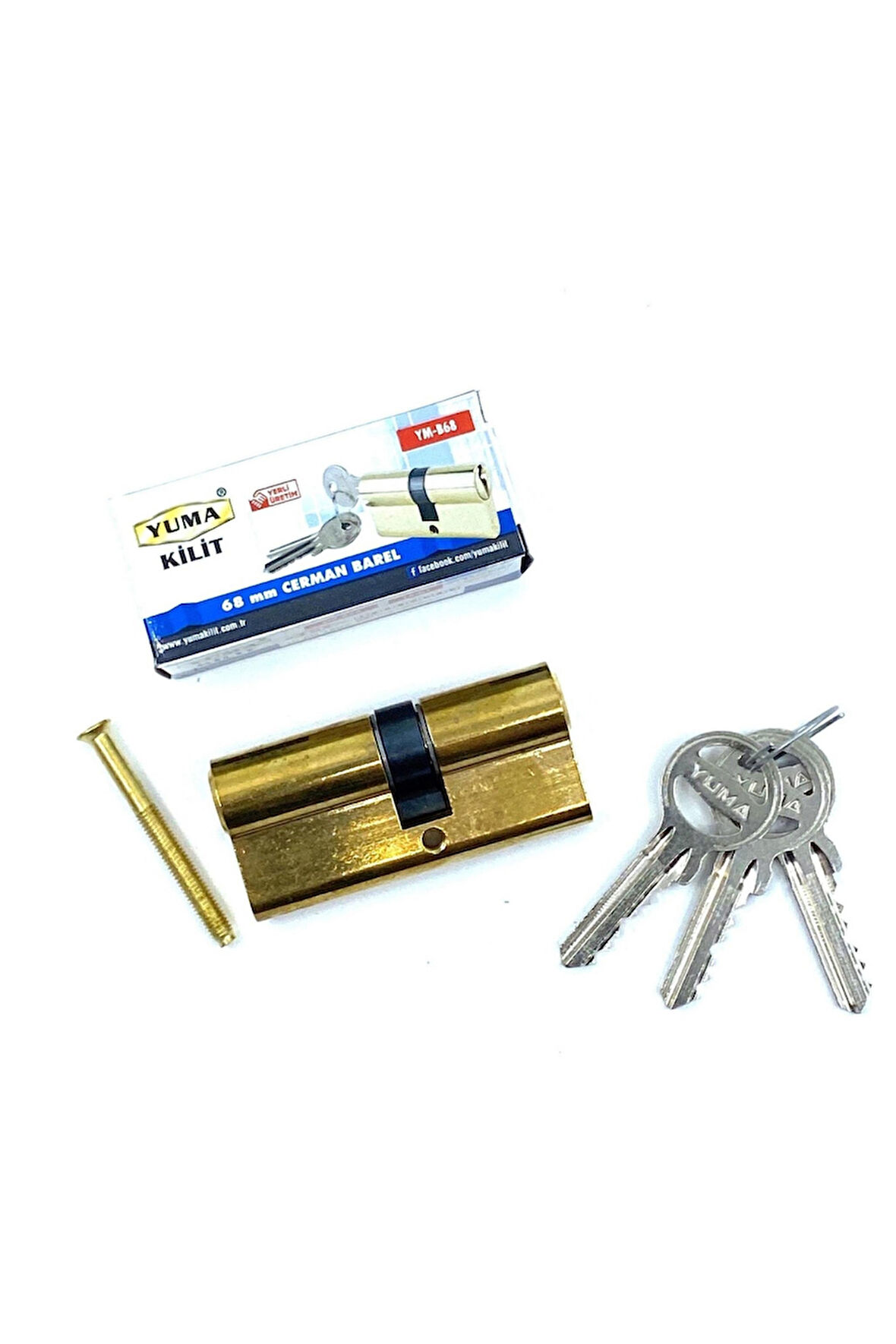 YUMA 68 MM CERMAN BAREL SARI VAKUMLU KİLİT YM-B68V KL:50