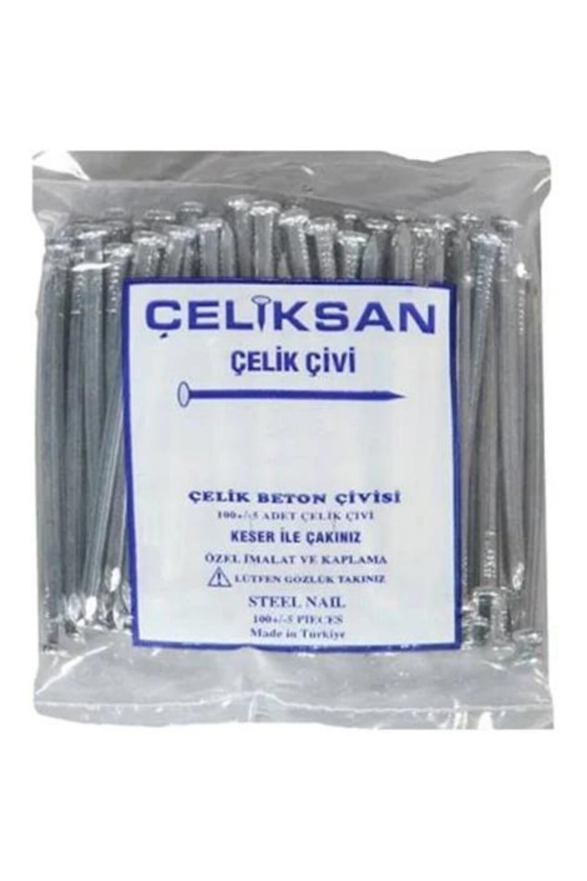 ÇELİKSAN BETON ÇİVİSİ BEYAZ OLUKLU 10 CM