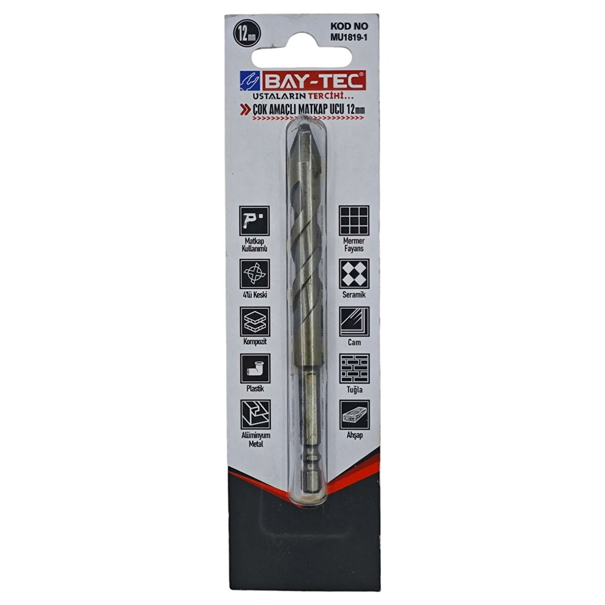BAY-TEC 12 MM ÇOK AMAÇLI MATKAP UCU
