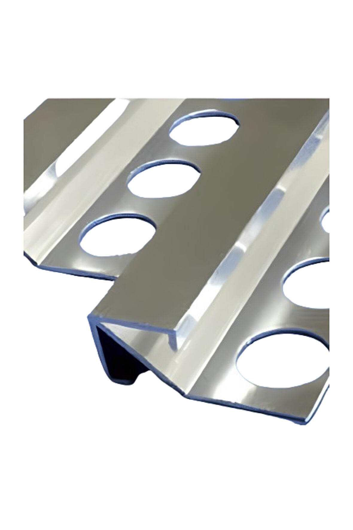 10 MM ALÜMİNYUM ÇİFT YÖNLÜ KARE SERAMİK KÖŞE PROFİLİ PARLAK