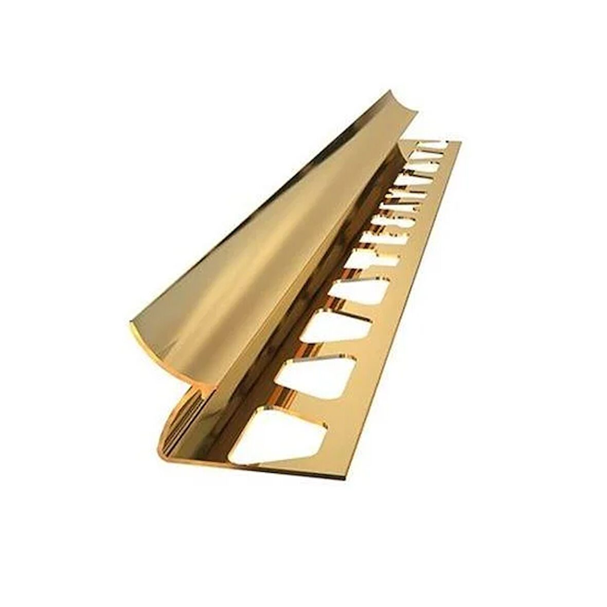 12 MM ALM. PARLAK SARI SERAMİK İÇ KÖŞE PROFİLİ