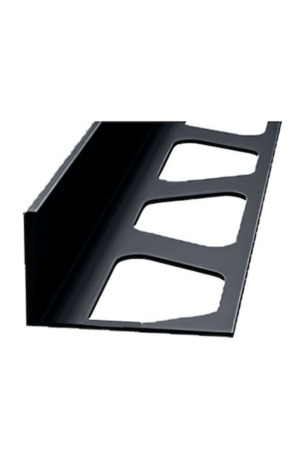 10 MM ALM. MAT SİYAH SERAMİK KÖŞE L BİTİM PROFİLİ